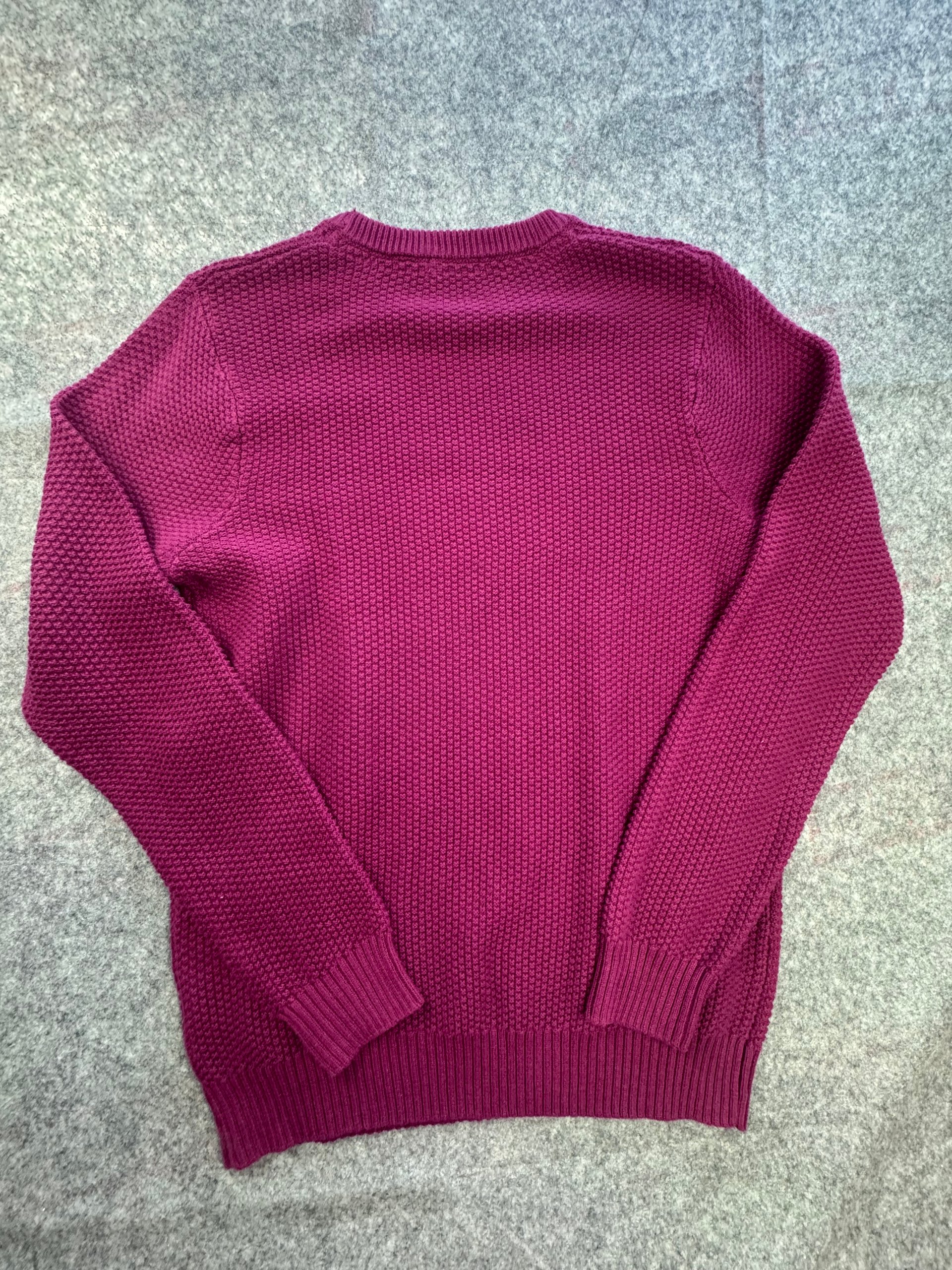 Cotton Traders Berry Textured Crew Neck Cotton Jumper M image 2