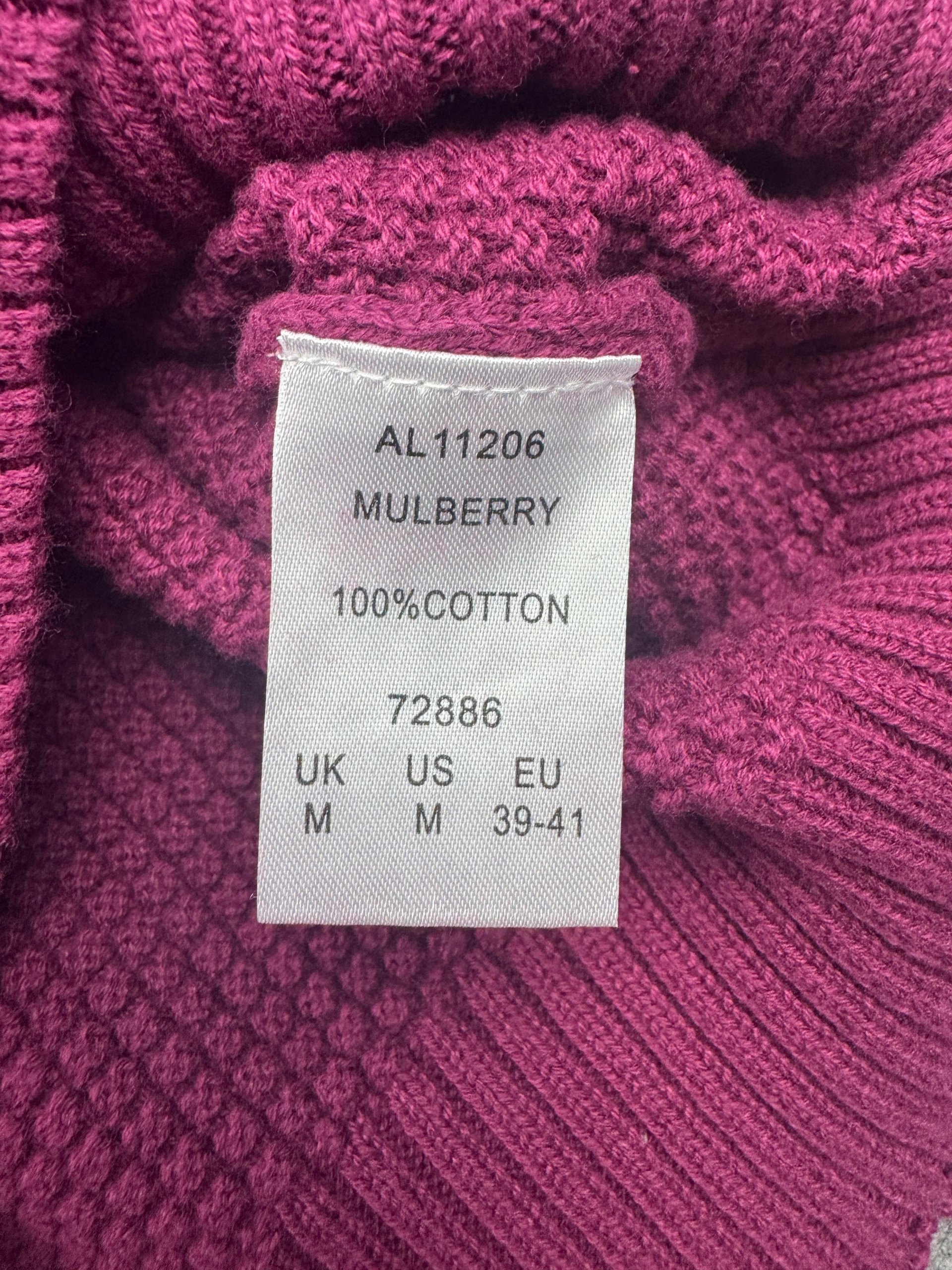 Cotton Traders Berry Textured Crew Neck Cotton Jumper M image 7