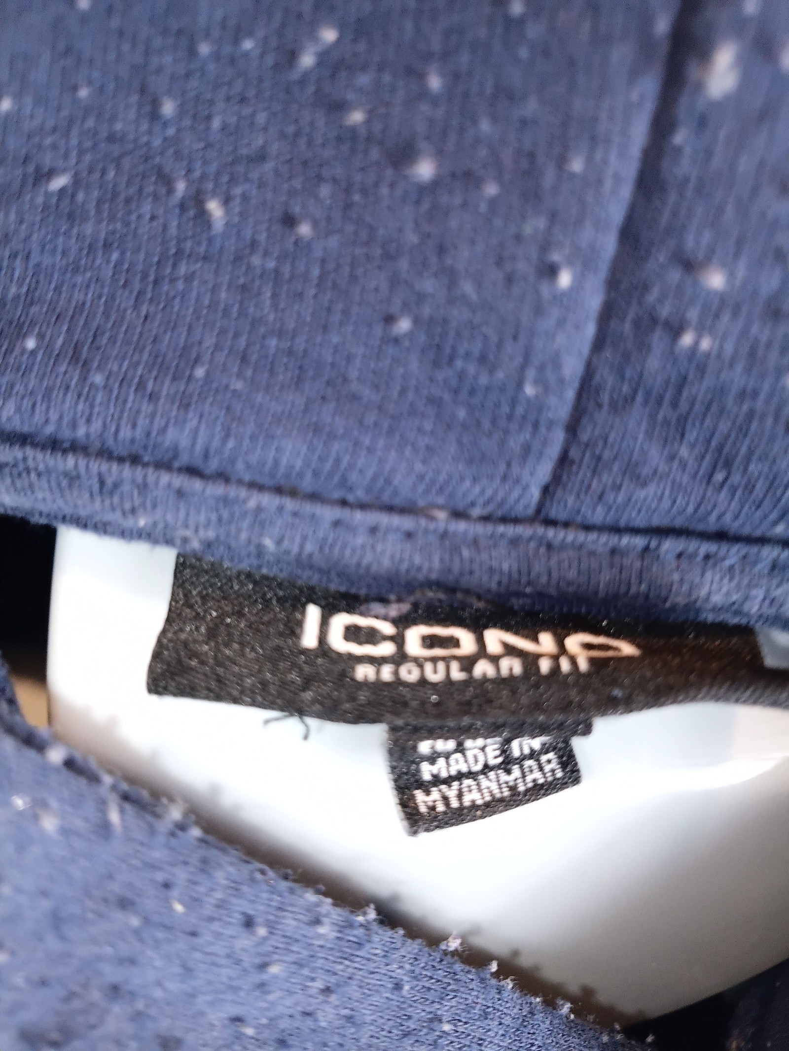 Icona Navy Men’s Hoodie Size S Front & Back Print