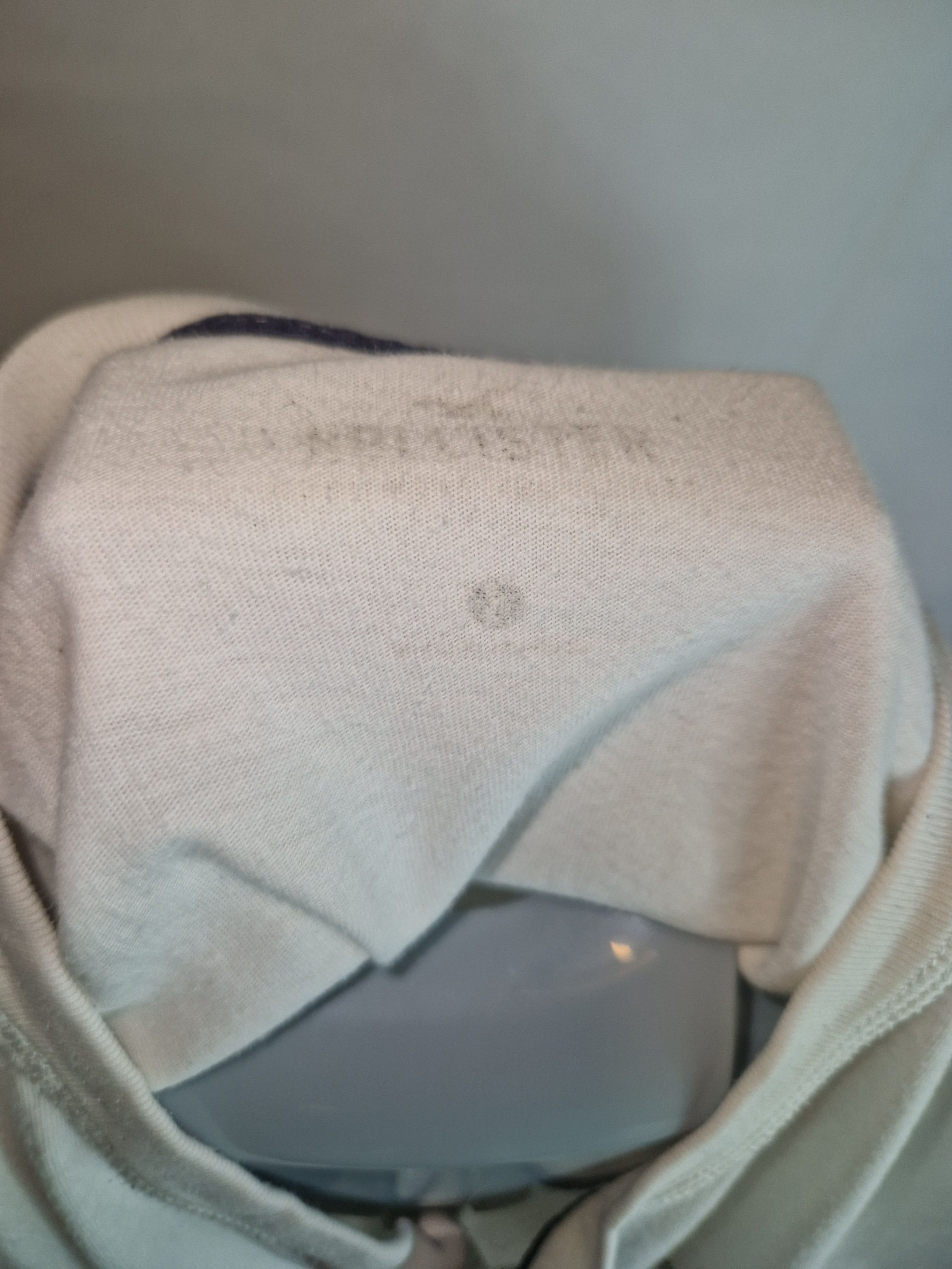 Hollister White Cotton Henley T-Shirt Small with Button Placket image 3
