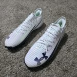 Under Armour UA Blur Pro Men's Size 13 White Navy 3028220-103 Football Cleats