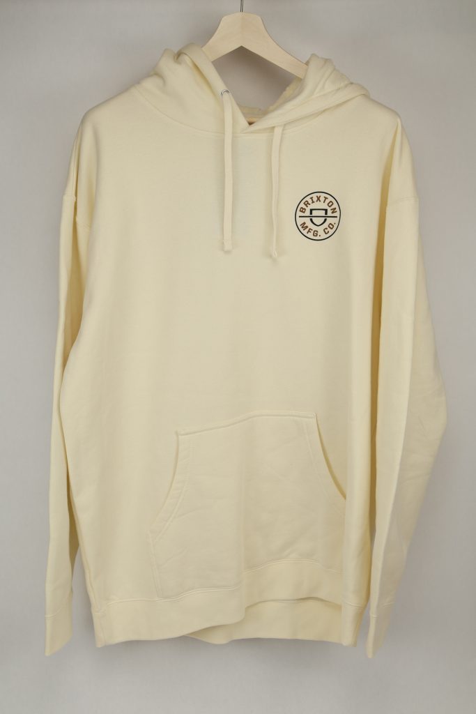 Brixton Cream Hoodie XXL Soft Cotton Blend