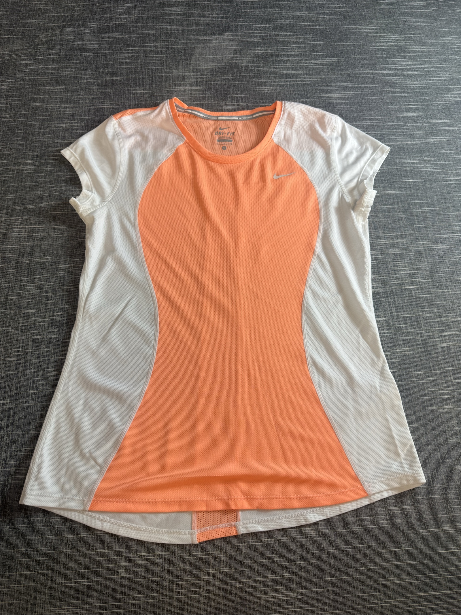 Nike Women’s Orange & White Dri-FIT Running Top Medium