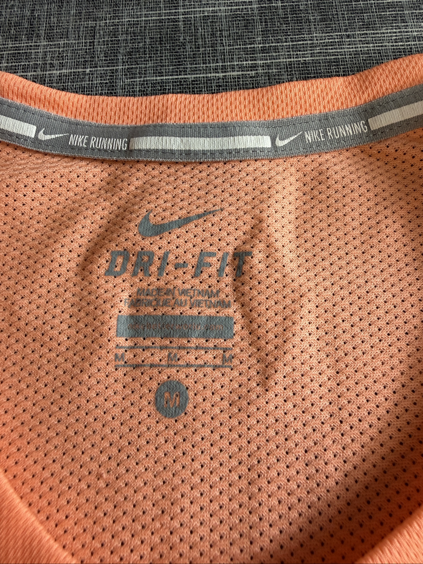Nike Women’s Orange & White Dri-FIT Running Top Medium image 4