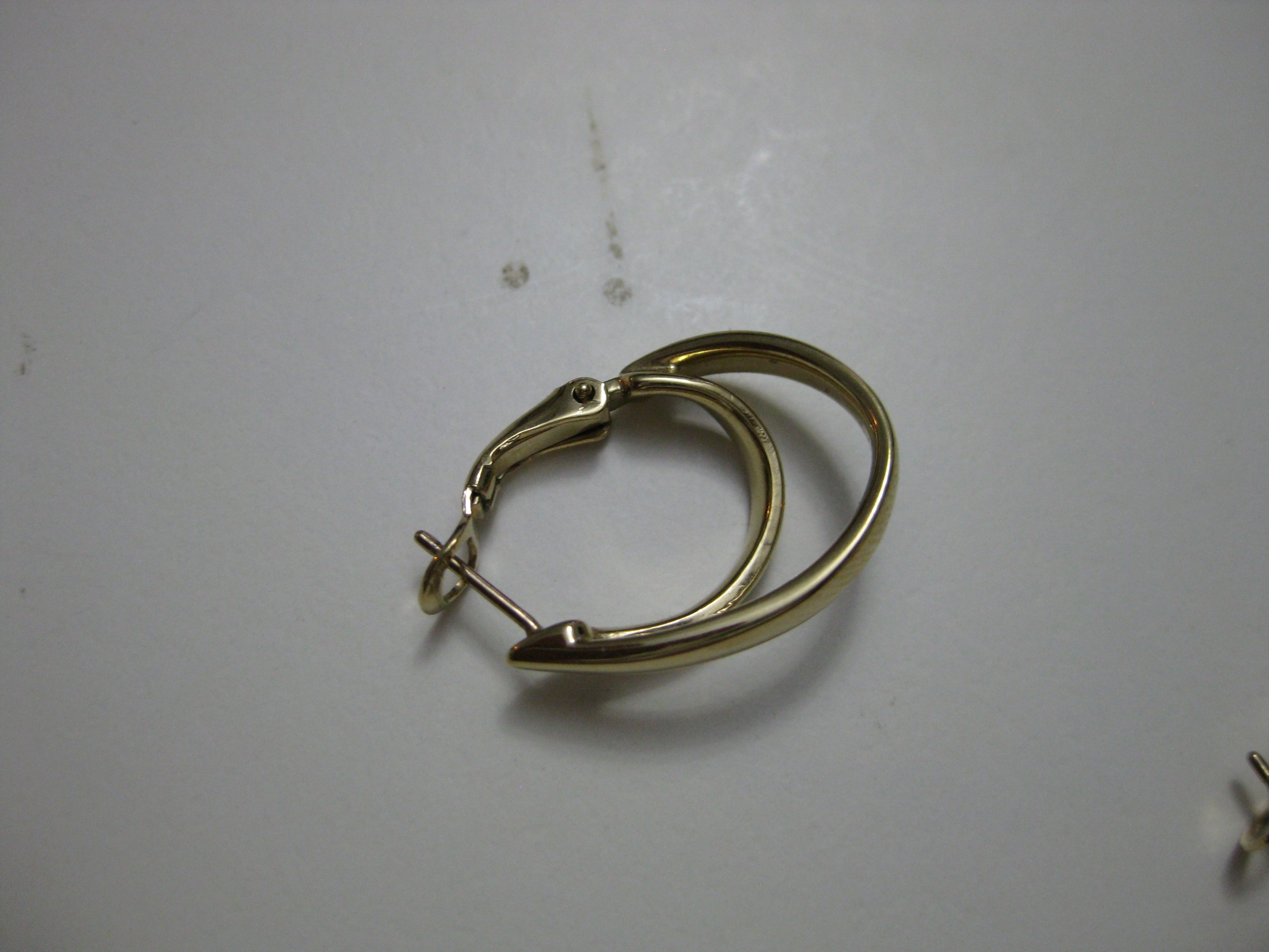 Gold Tone Double Hoop Clip On Earrings 4.5 cm image 7
