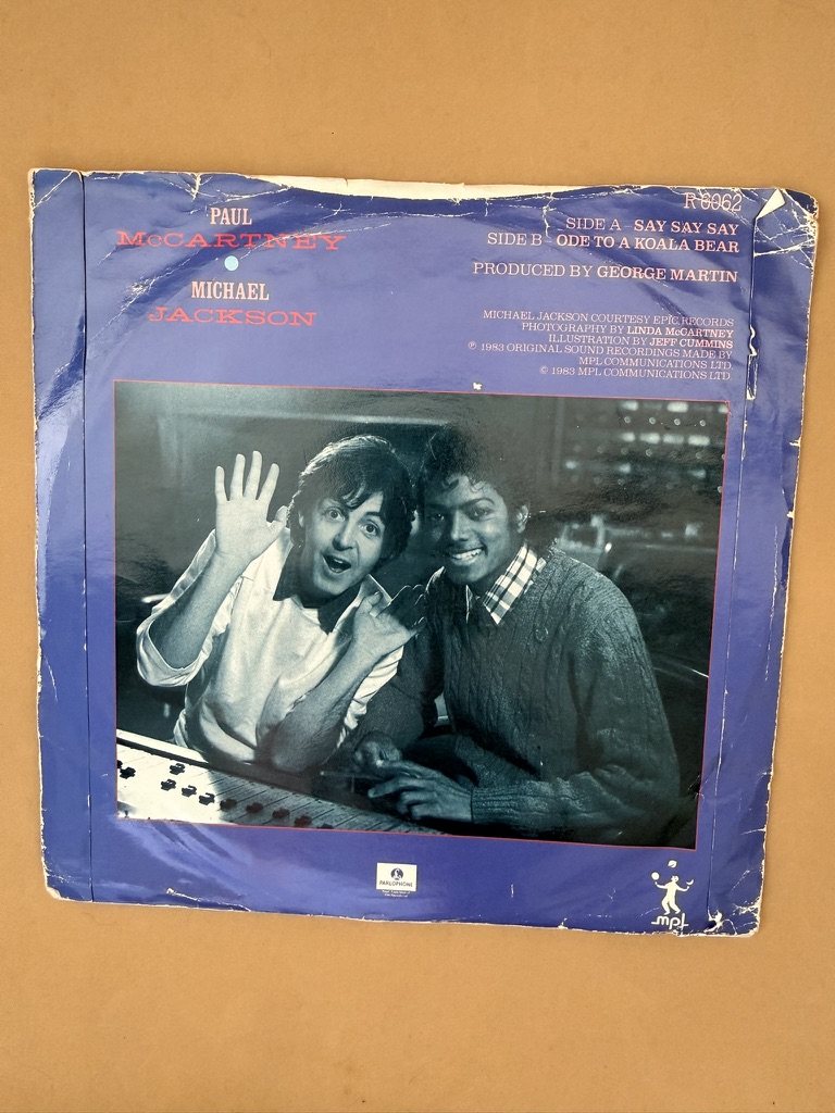 Paul McCartney & Michael Jackson Say Say Say Vinyl Single 7" 45RPM image 4