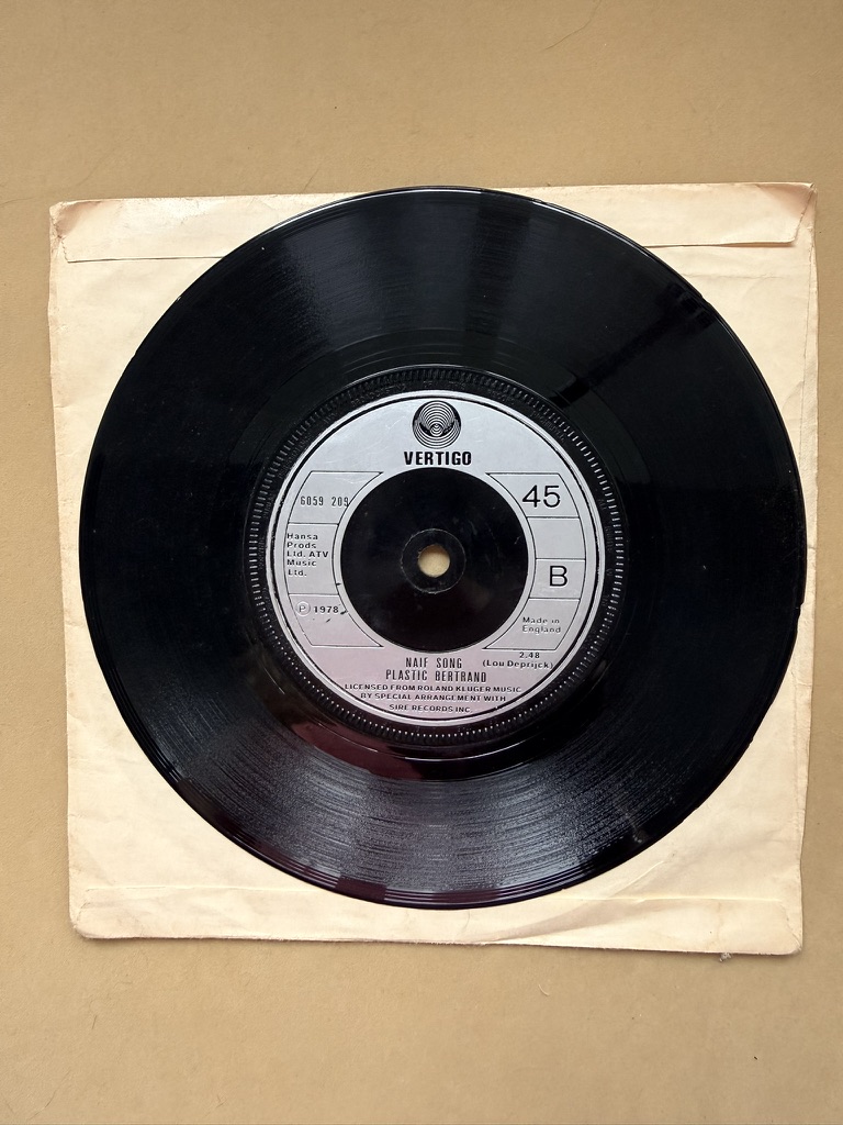 Plastic Bertrand Vinyl 7" Single Sha La La La Lee Naif song image 2