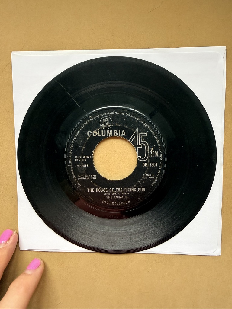 The Animals 7" Vinyl Single The House of the Rising Sun / Talkin' 'Bout You