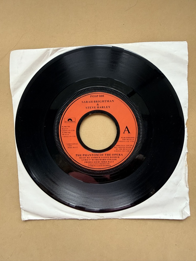 Sarah Brightman & Steve Harley The Phantom of the Opera Vinyl 7 inch Single