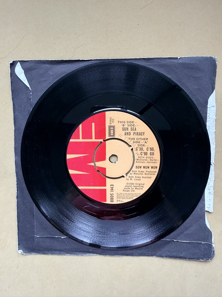 Bow Wow Wow Vinyl 7" EMI Single C30, C60, C90 Go / Sun Sea And Piracy 1980
