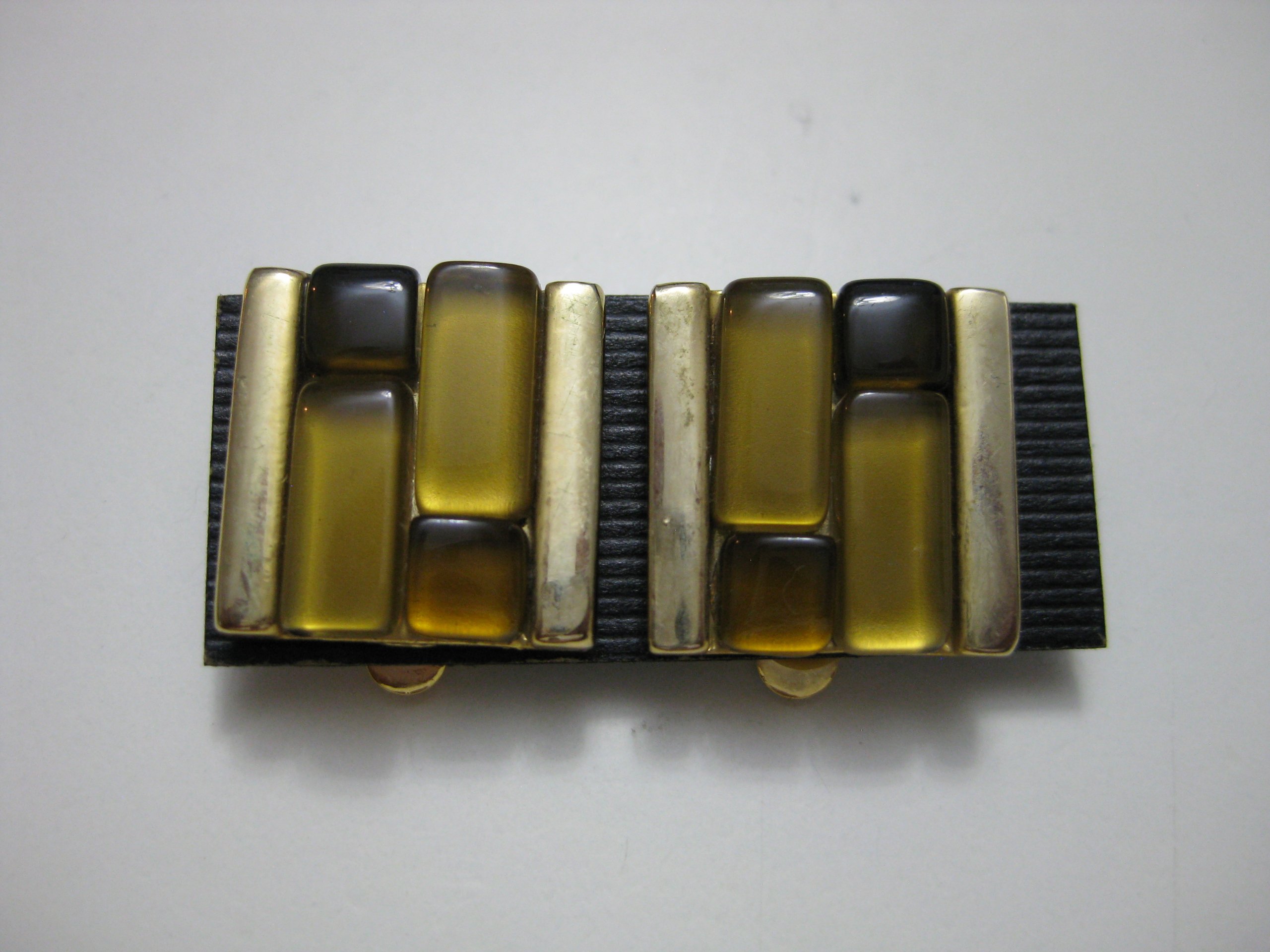 Clip On Earrings Black & Yellow Geometric Fashion image 7