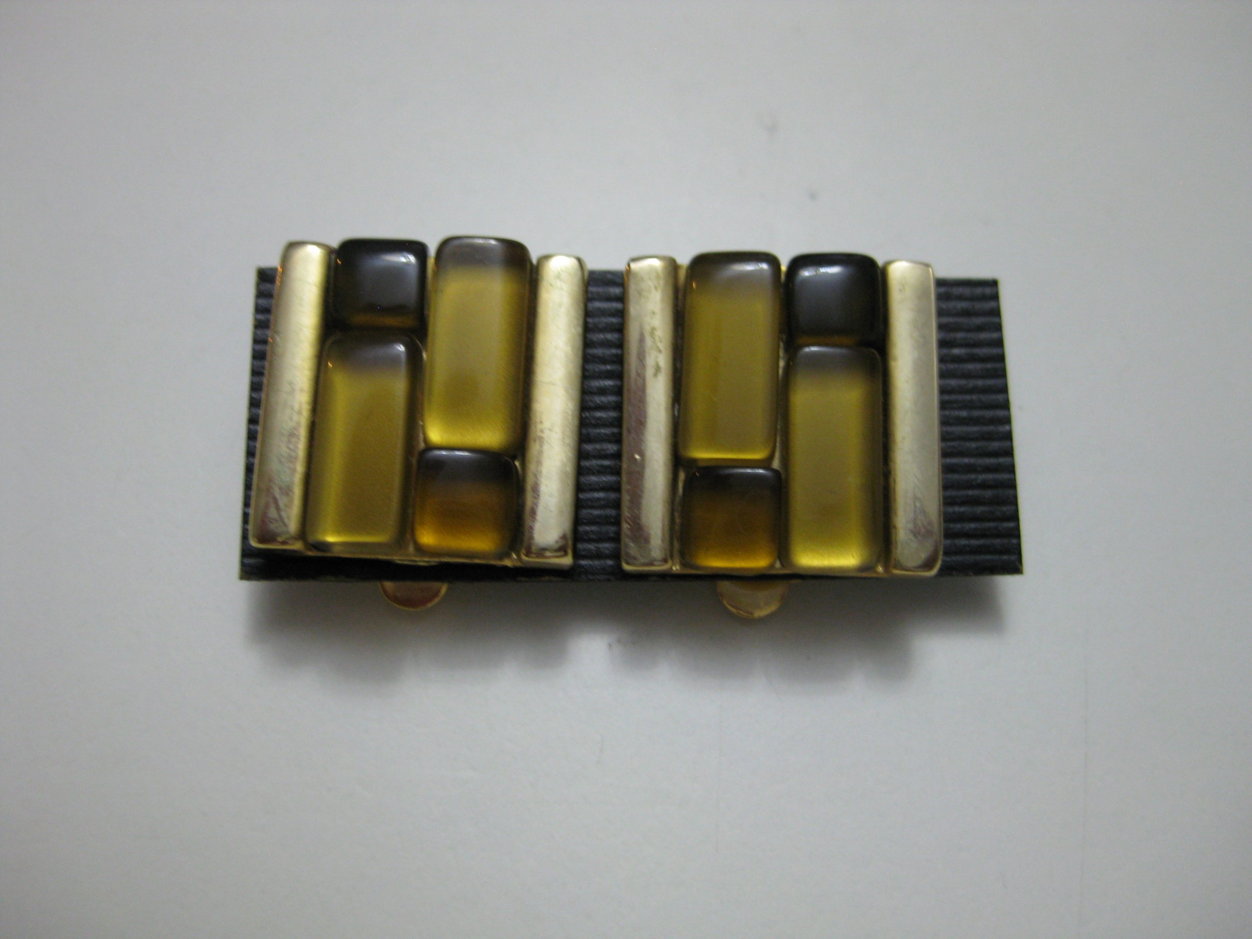 Clip On Earrings Black & Yellow Geometric Fashion image 8