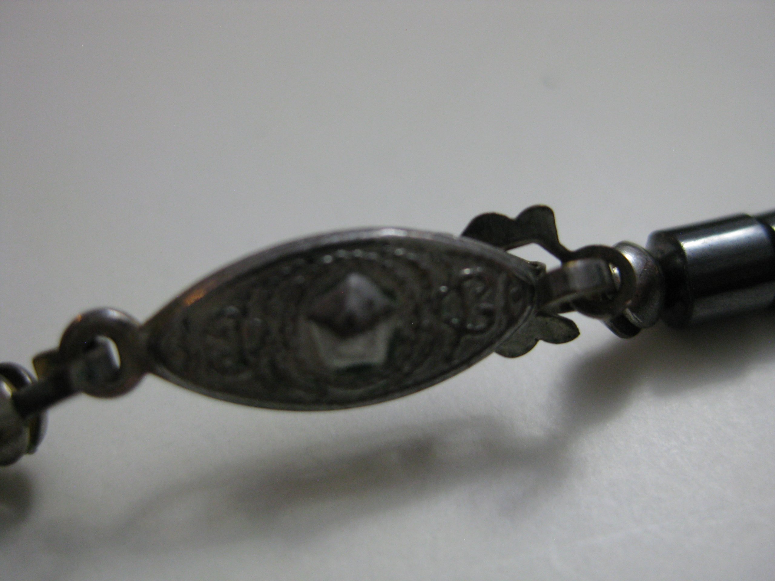 Black Hematite Beaded Necklace with Silver Clasp image 7