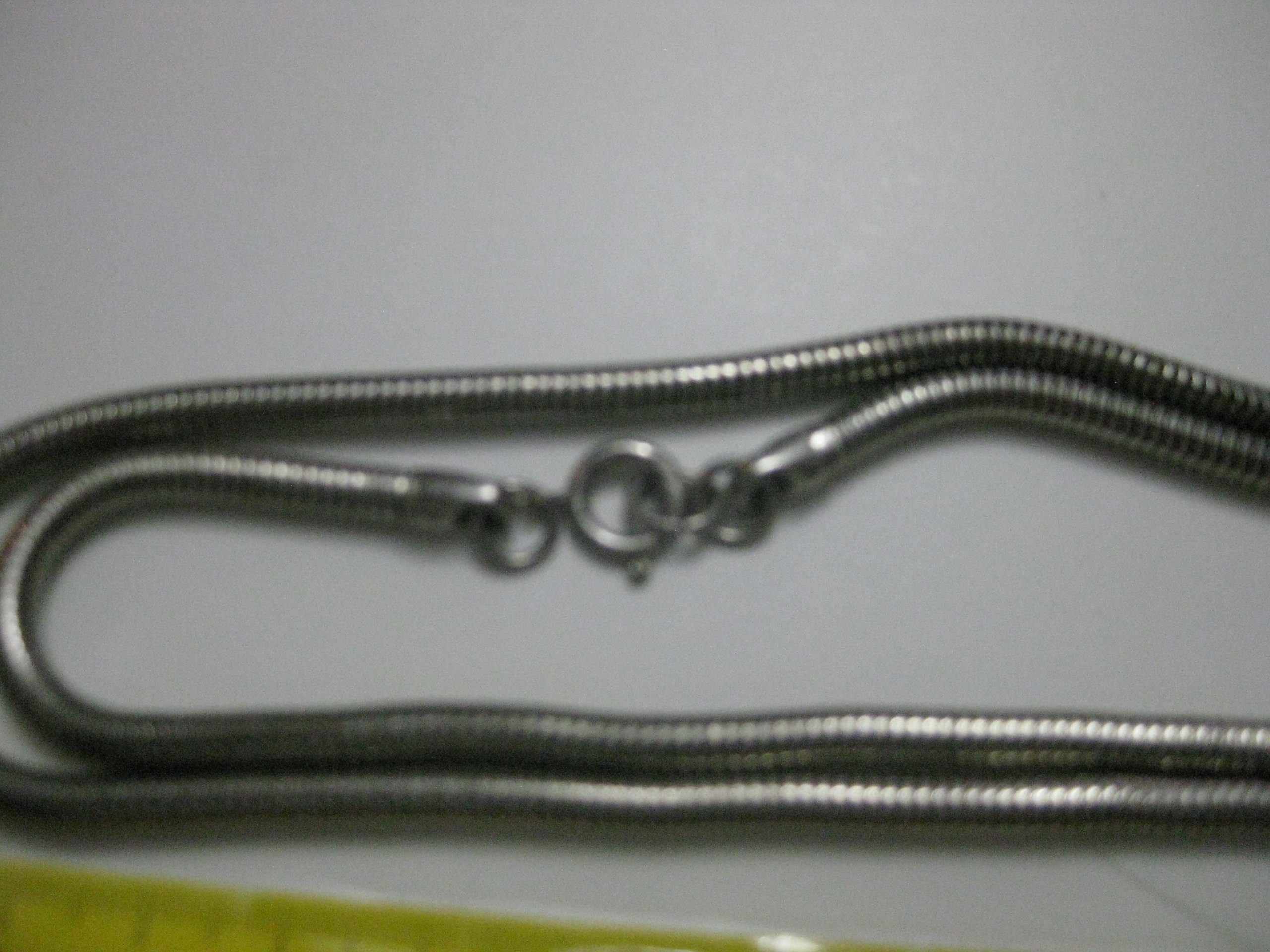 Silver Tone Metal Snake Chain Necklace Unisex image 8