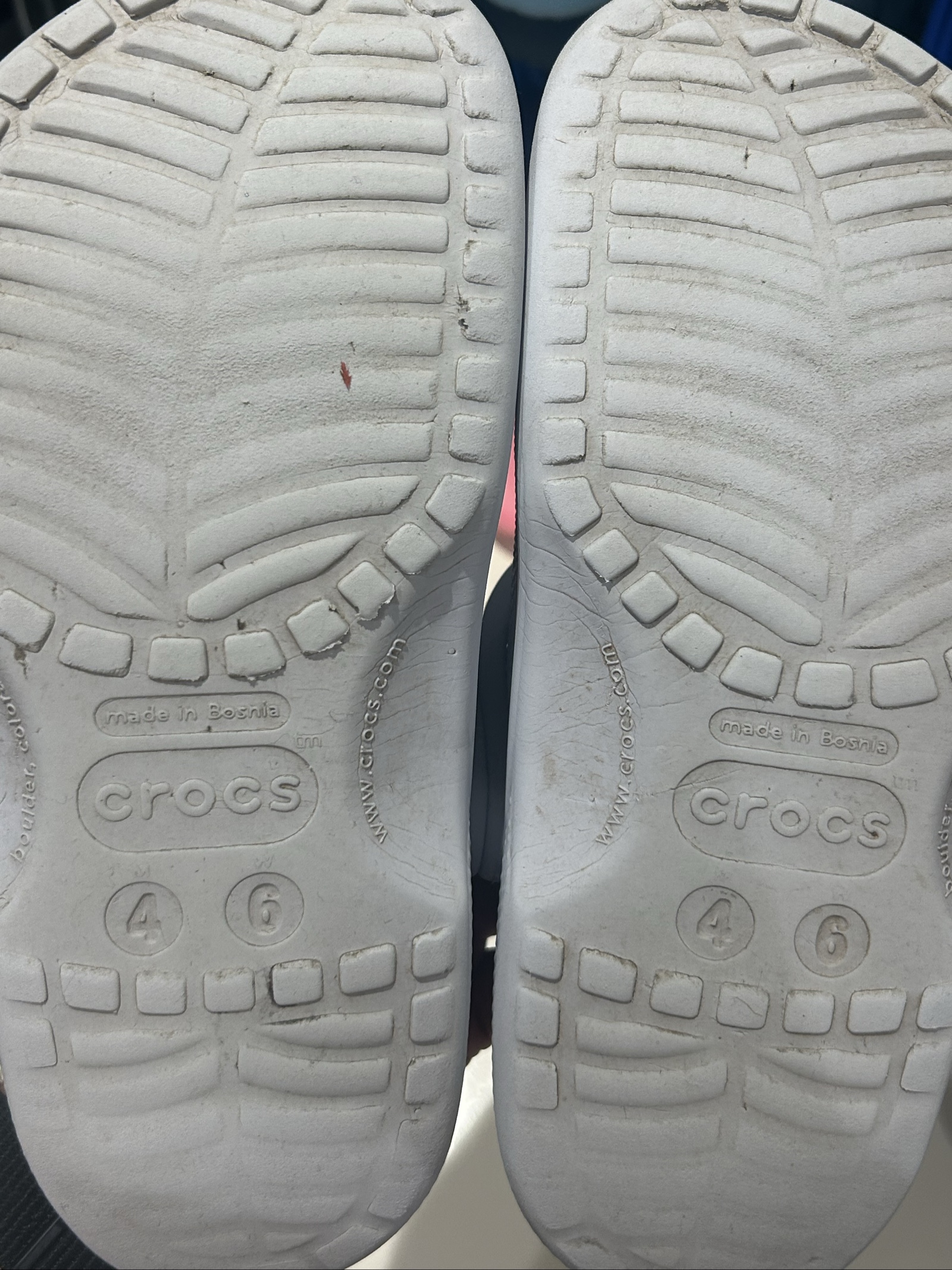 Crocs White Classic Clogs UK 4 image 3