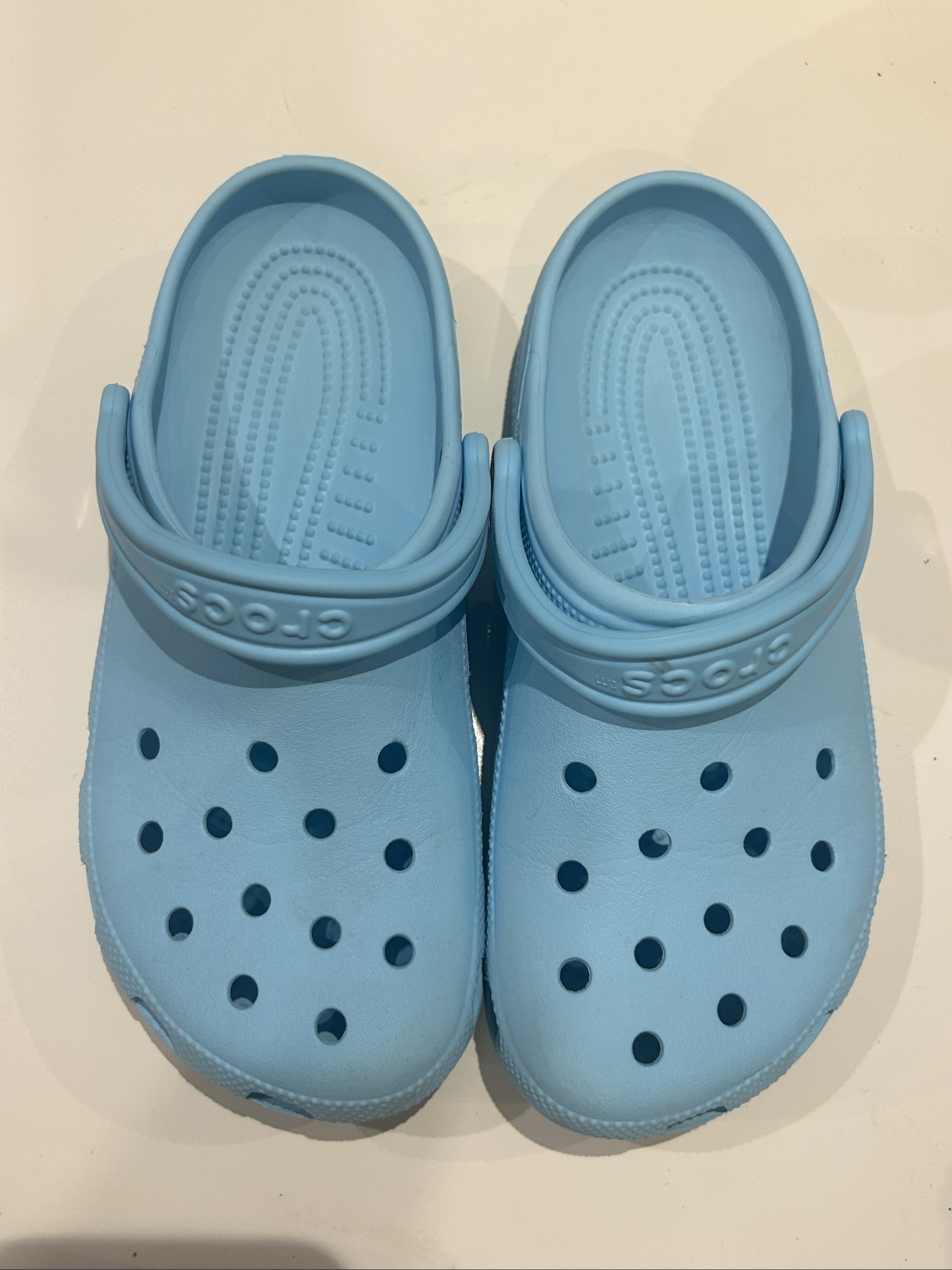 Crocs Unisex Light Blue Foam Clogs US M6 W8