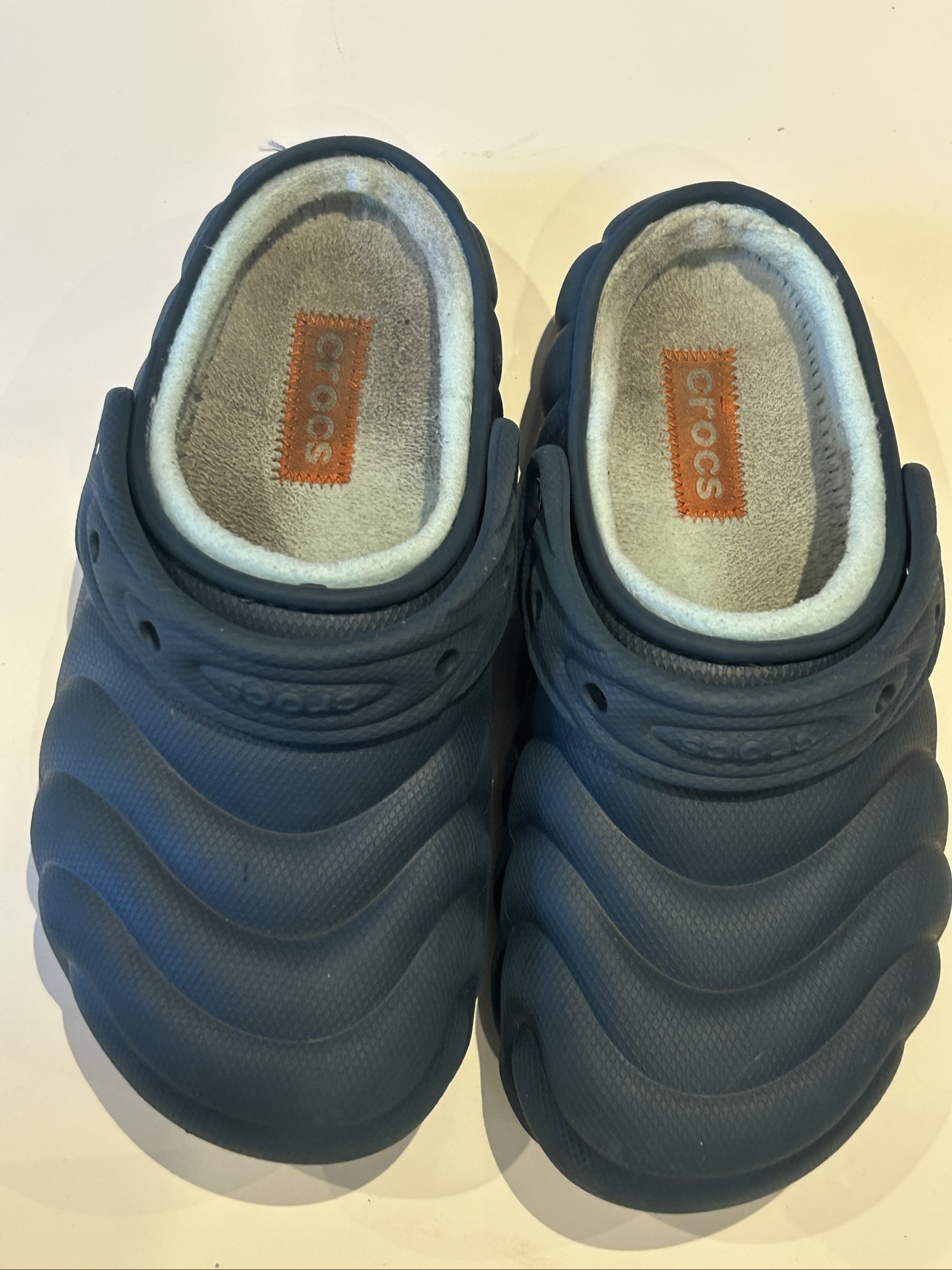 Crocs Navy Blue Quilted Fleece-Lined Clogs UK 6 / US W 8
