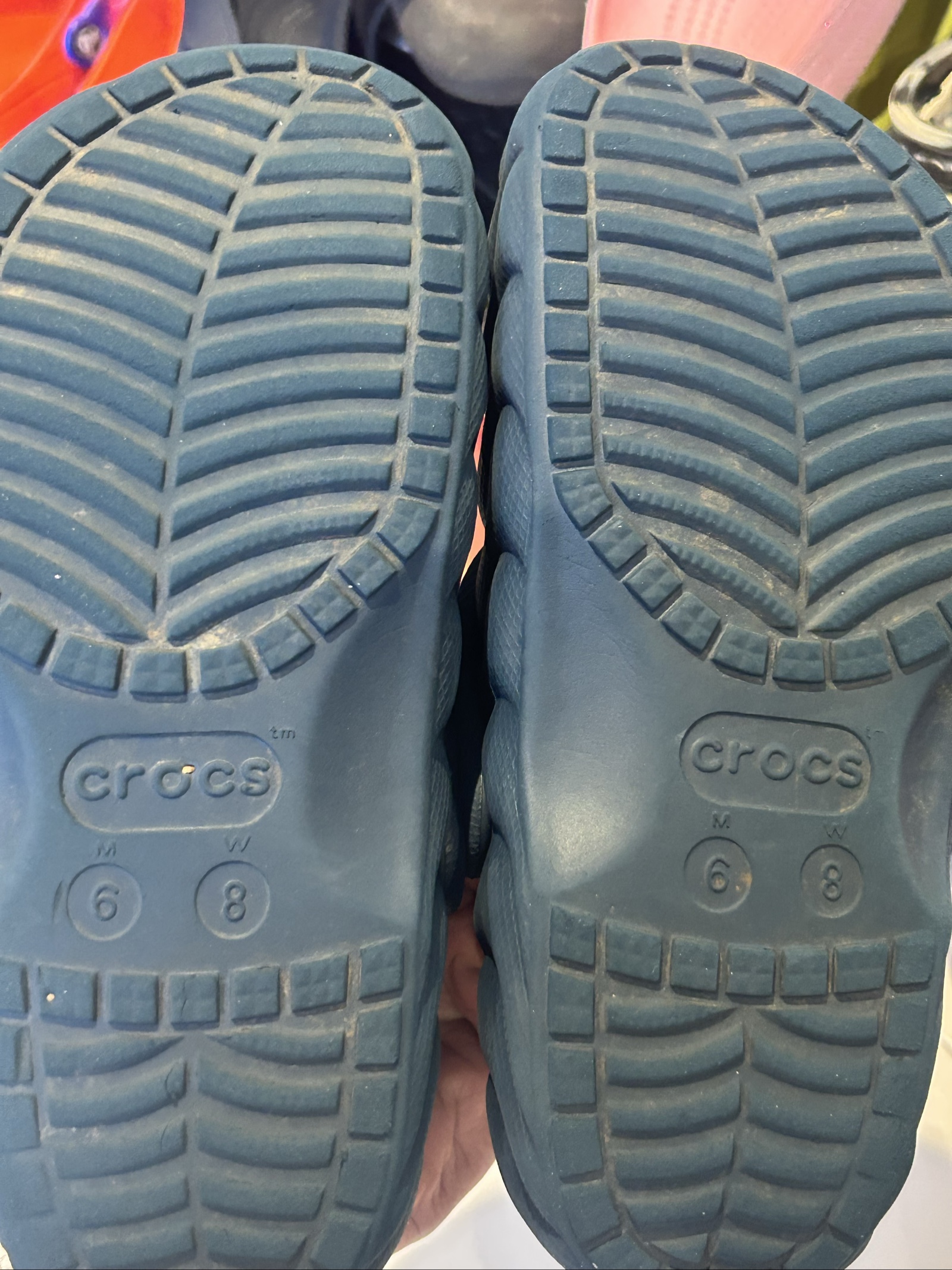Crocs Navy Blue Quilted Fleece-Lined Clogs UK 6 / US W 8 image 3