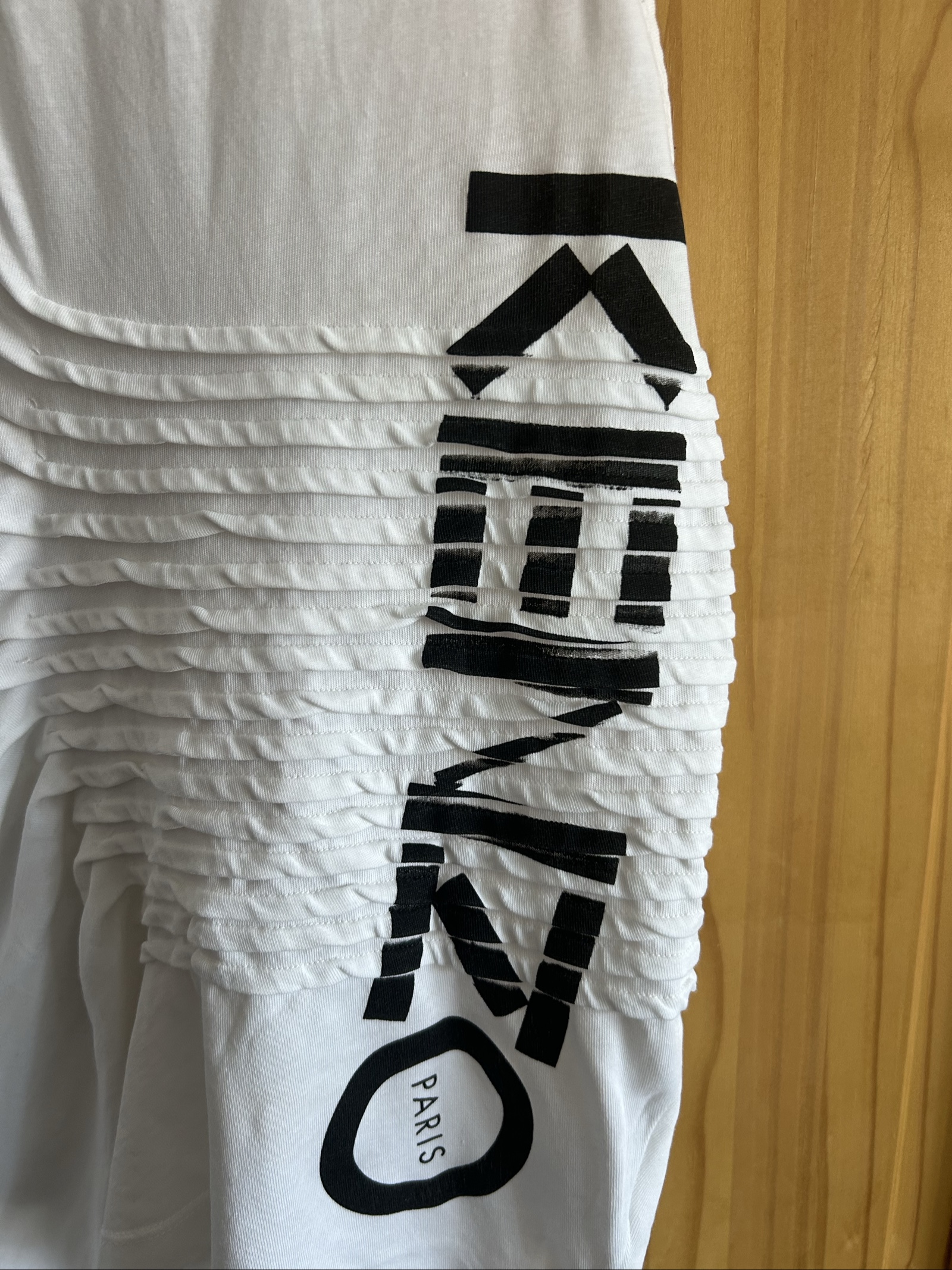 Kenzo White Cotton Sleeveless Tank Top Medium Ruched Logo image 3