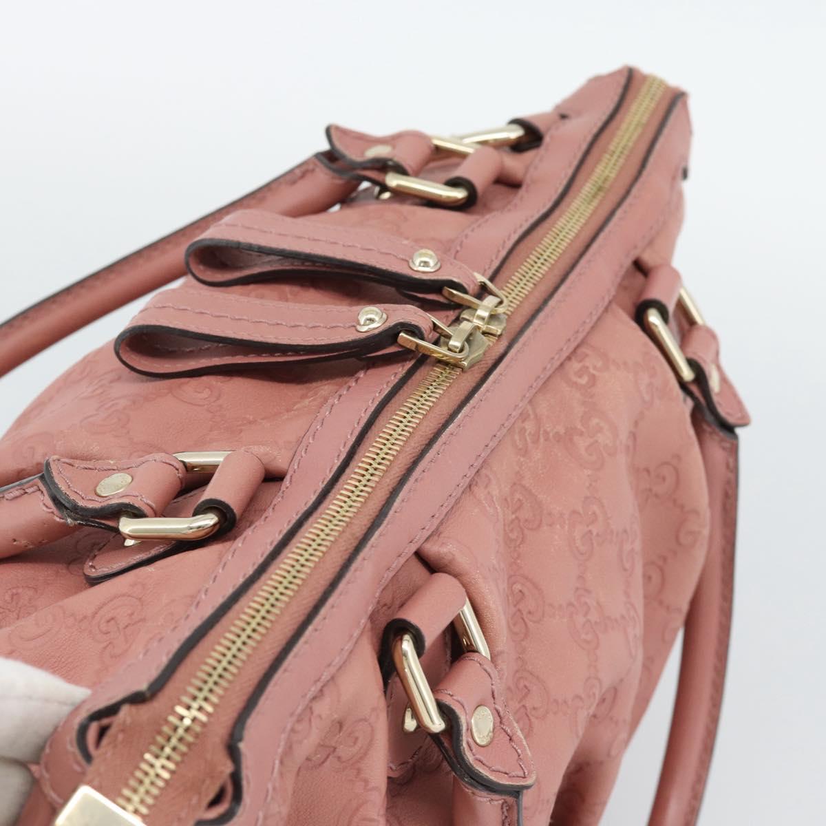 GUCCI GuccissimaGG Sukey Hand Bag Leather Pink Gold 247902 Auth 191520 image 6