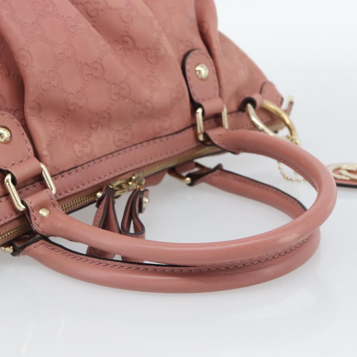 GUCCI GuccissimaGG Sukey Hand Bag Leather Pink Gold 247902 Auth 191520 image 7