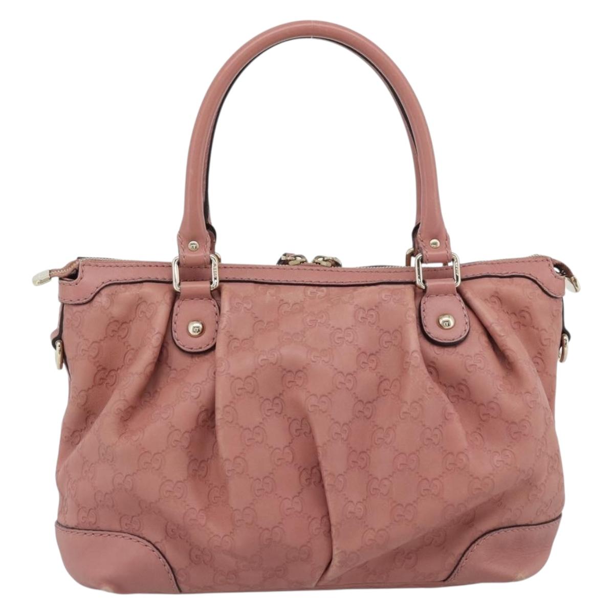 GUCCI GuccissimaGG Sukey Hand Bag Leather Pink Gold 247902 Auth 191520 image 2