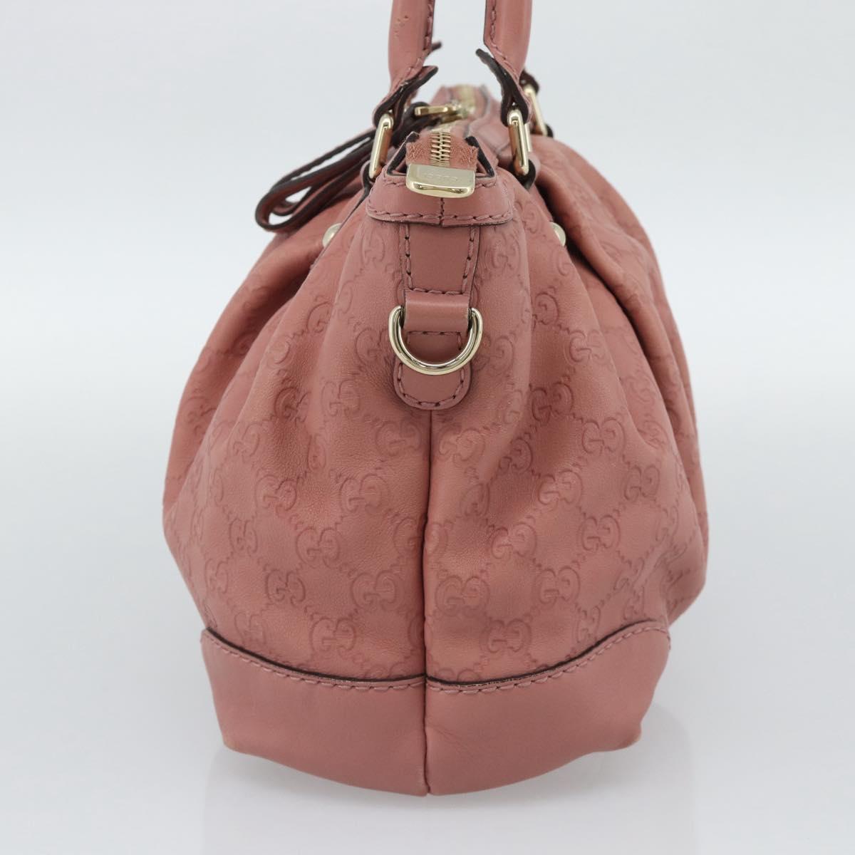 GUCCI GuccissimaGG Sukey Hand Bag Leather Pink Gold 247902 Auth 191520 image 4