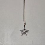 925 Silver Snowflake Pendant 925 Necklace .b5