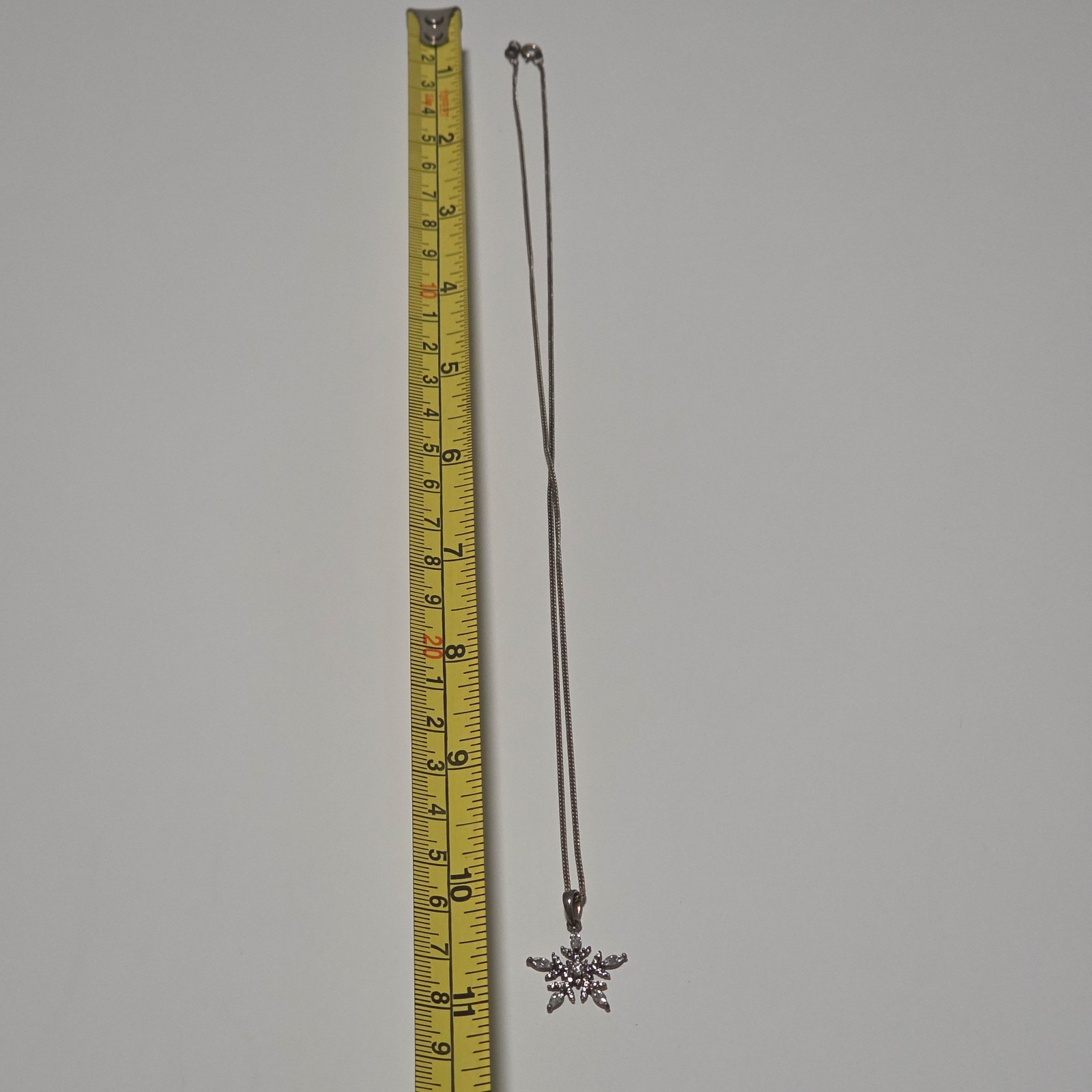 925 Silver Snowflake Pendant 925 Necklace .b5 image 4