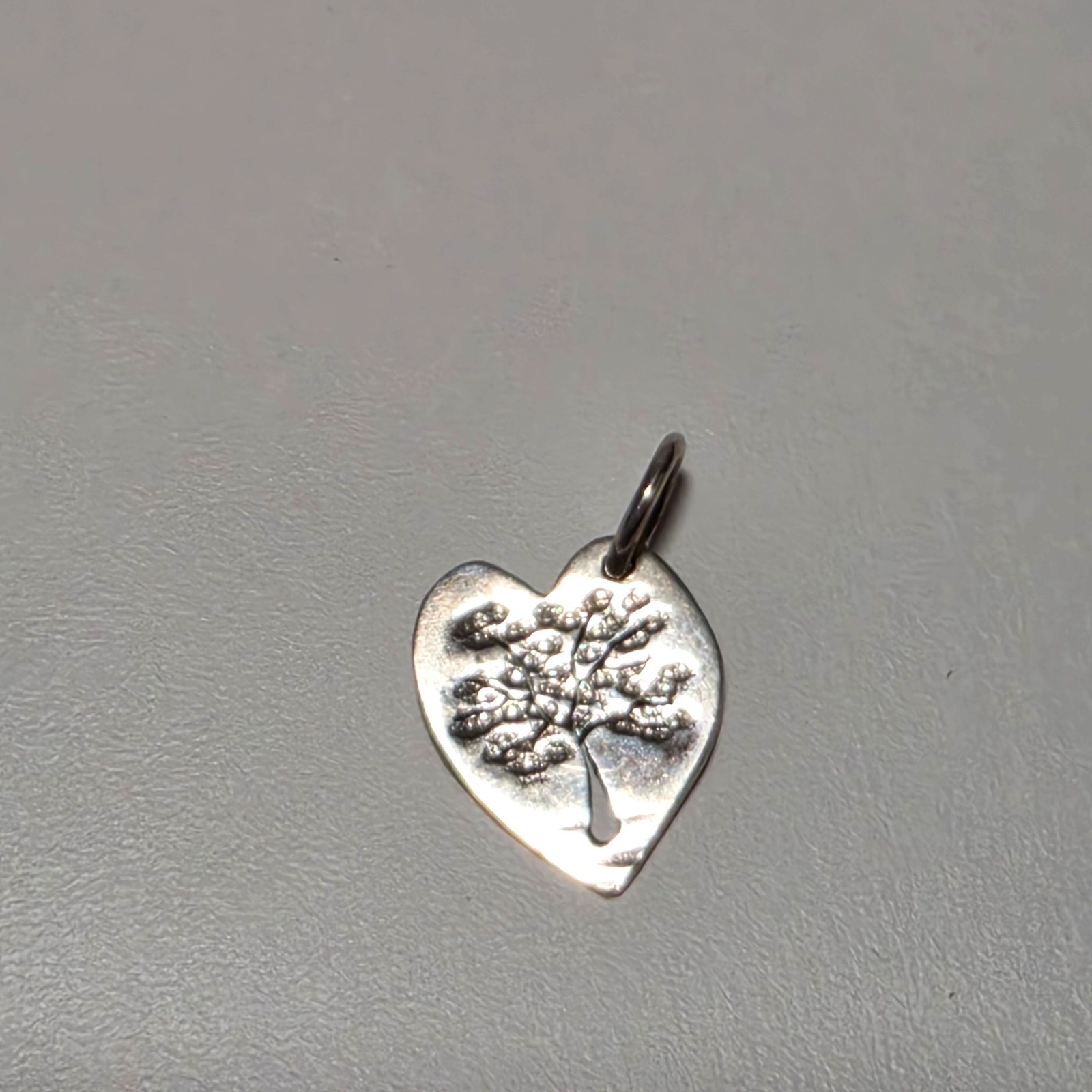 925 Silver Heart Tree of Life Charm Pendant .b5 image 4