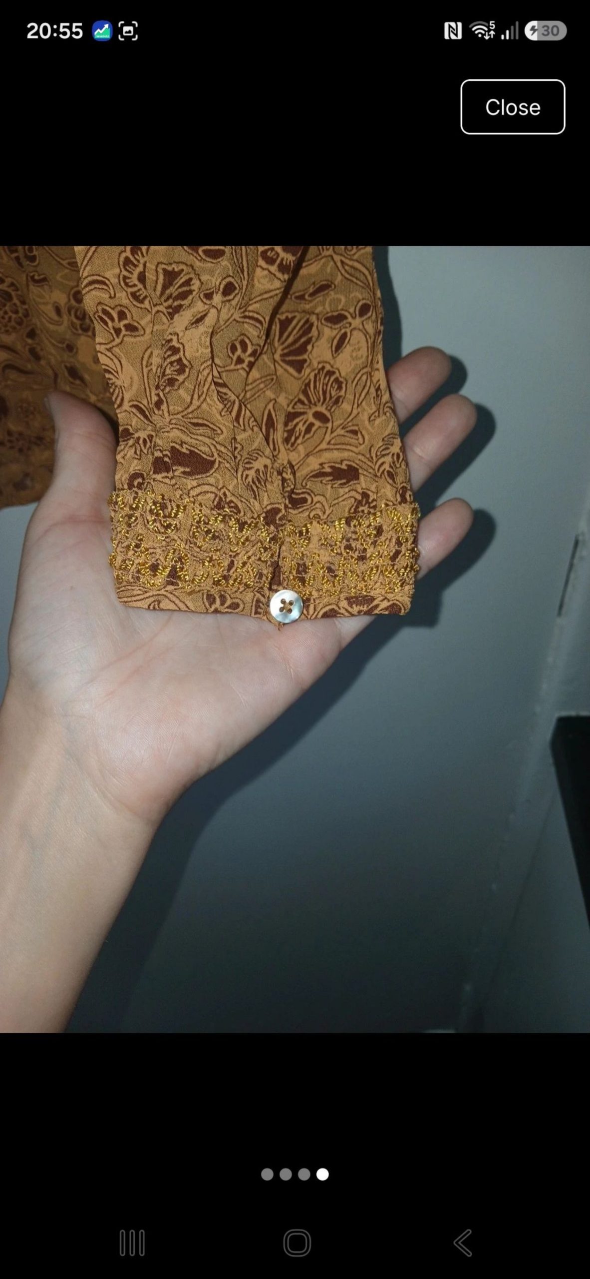 Next Women's Brown Floral Embroidered Blouse UK 10 image 4