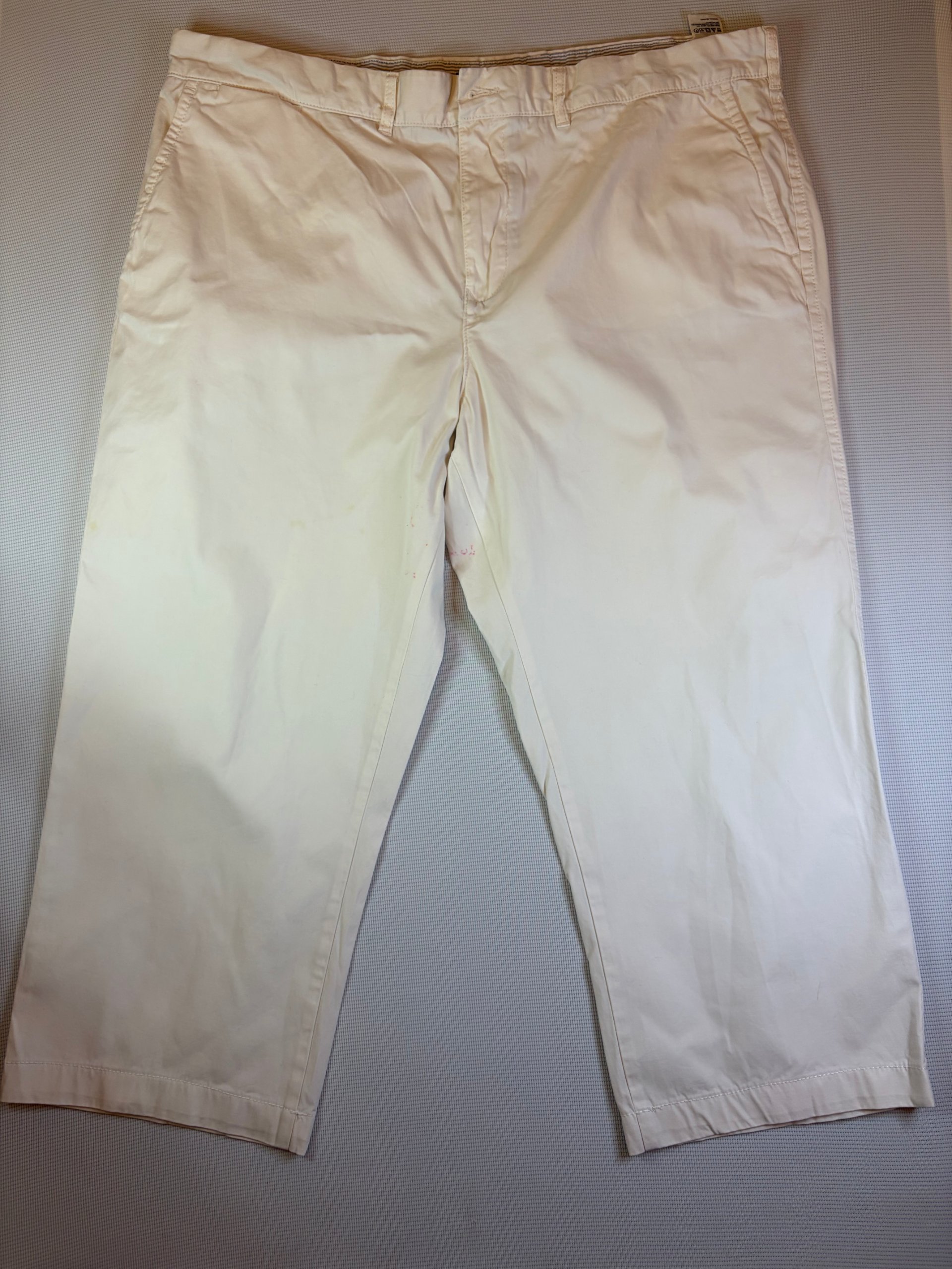 Tommy Hilfiger Men's Cream Classic Fit Cotton Chino Trousers 44 Waist