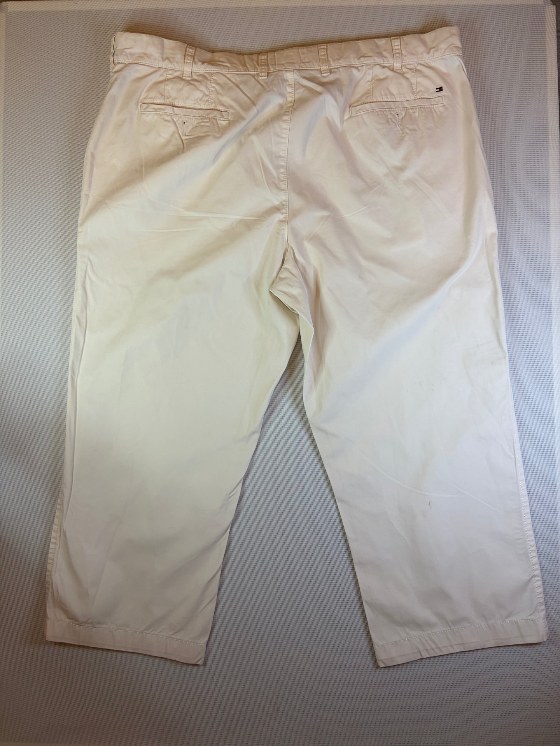 Tommy Hilfiger Men's Cream Classic Fit Cotton Chino Trousers 44 Waist image 7