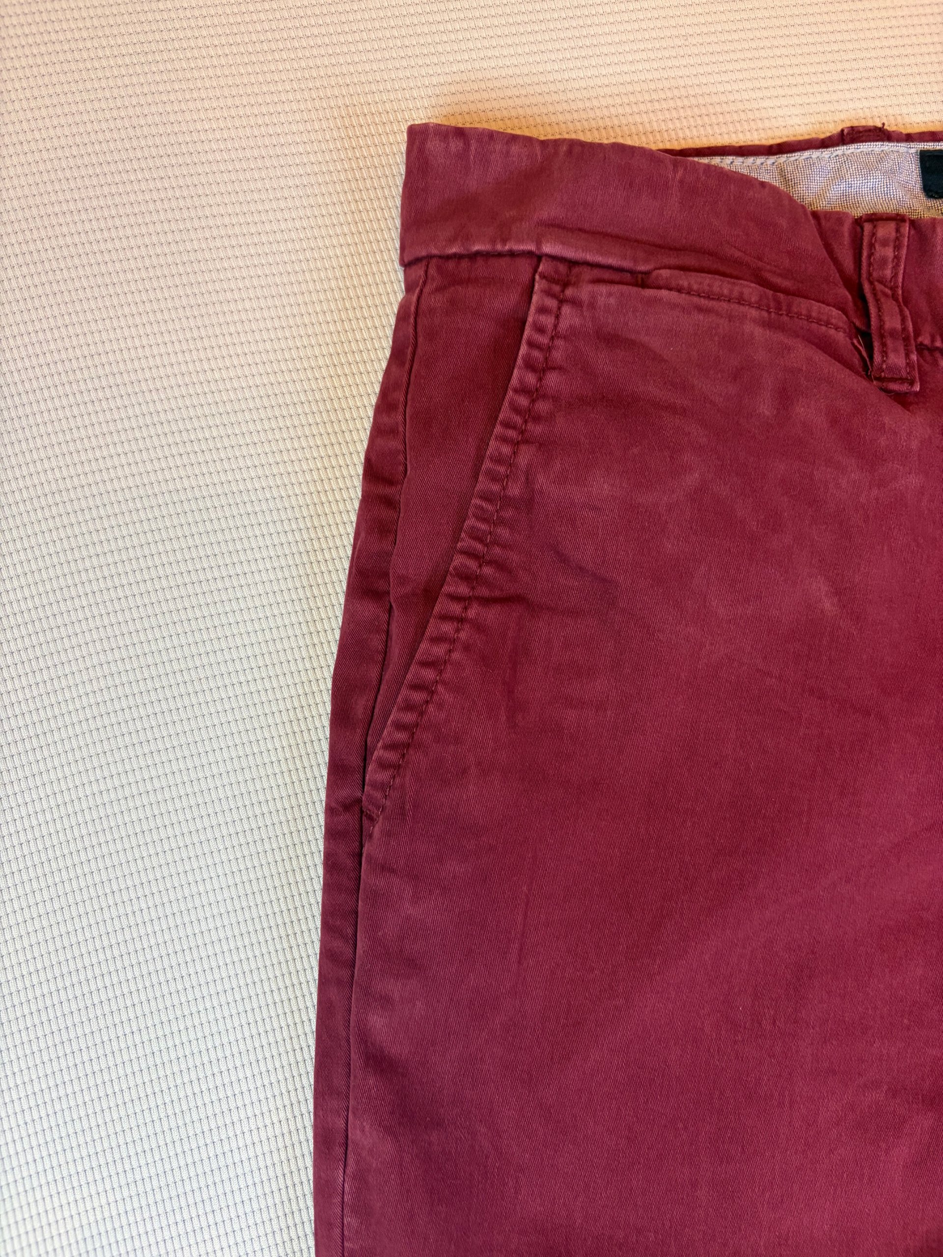 Tommy Hilfiger Men's Burgundy Slim Fit Chinos 28 Waist image 2