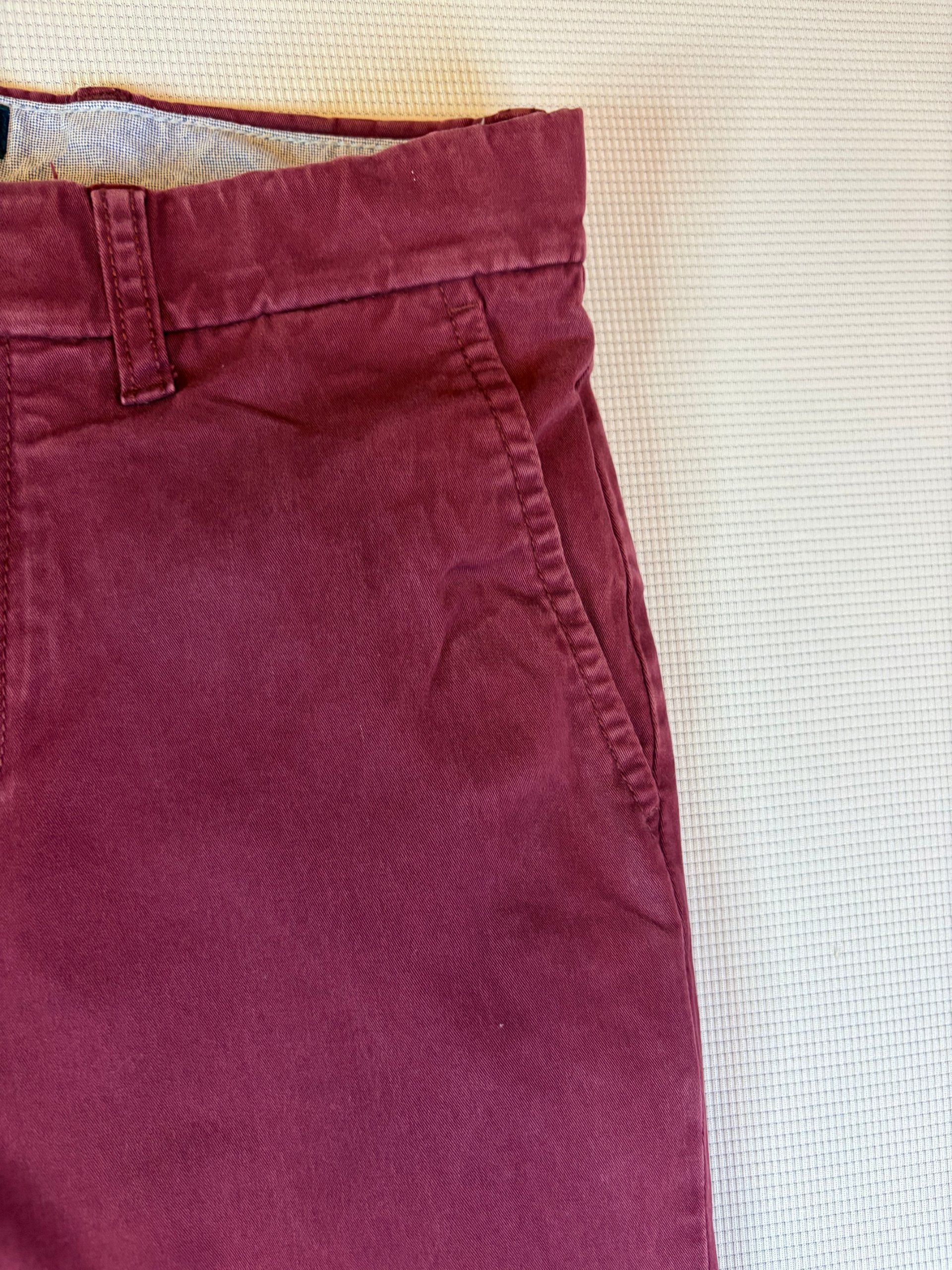 Tommy Hilfiger Men's Burgundy Slim Fit Chinos 28 Waist image 3