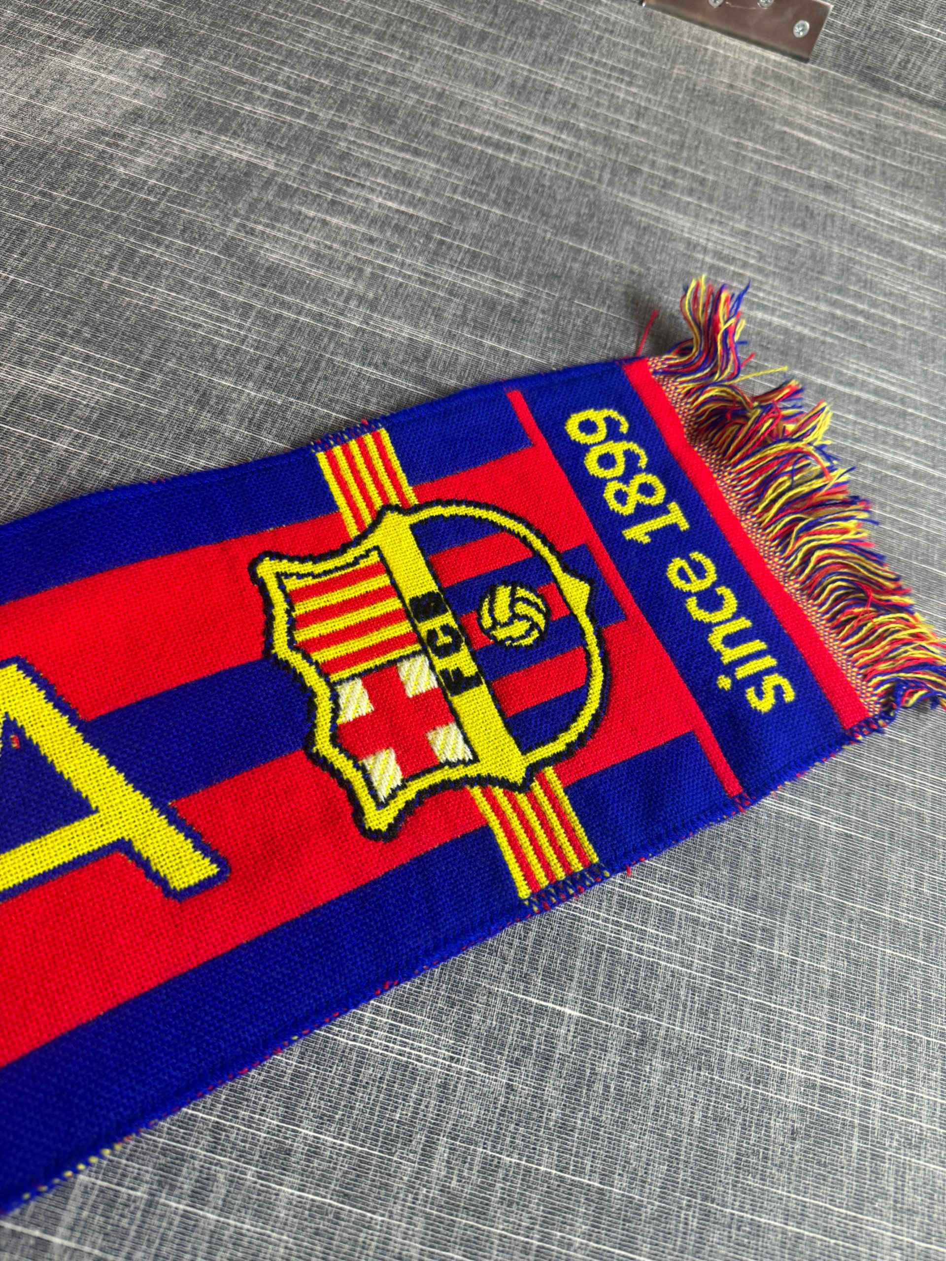 FC Barcelona Official Football Club Fan Scarf Red Blue Yellow image 2