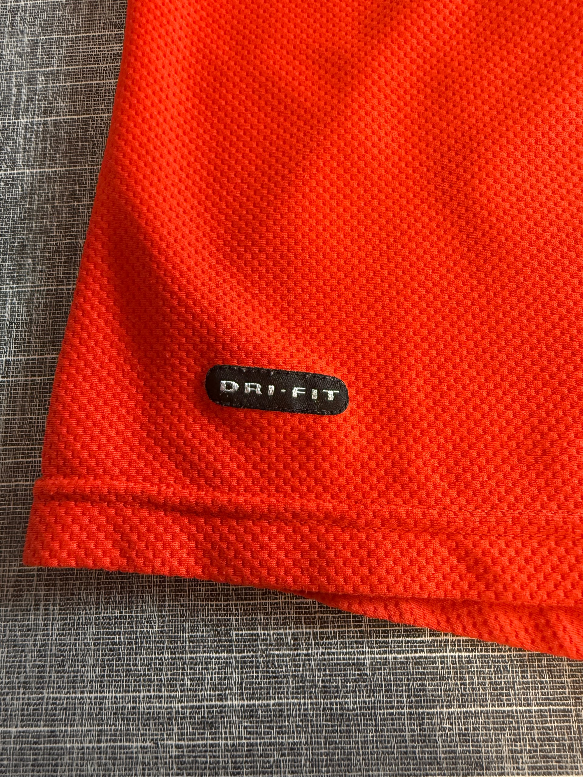 Nike Men’s Red Dri-FIT Half Zip Training Top Large Breathable Mesh image 2