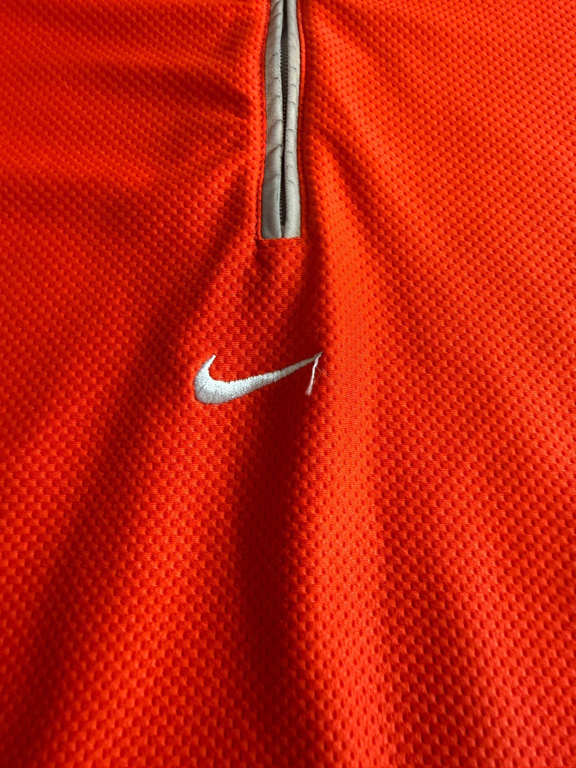 Nike Men’s Red Dri-FIT Half Zip Training Top Large Breathable Mesh image 3