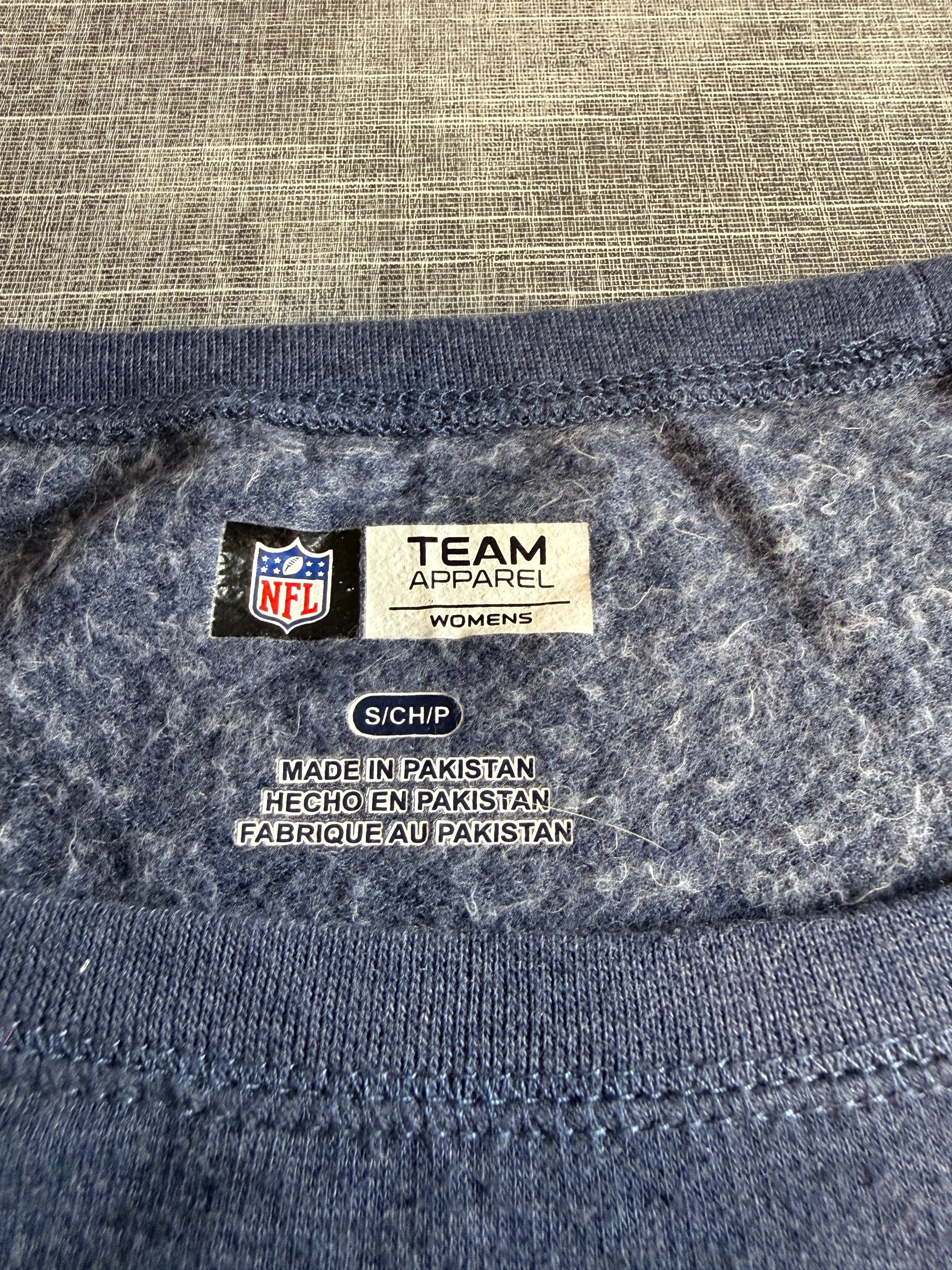 NFL Team Apparel Women’s Denver Broncos Sweater Small Navy Blue Soft image 3