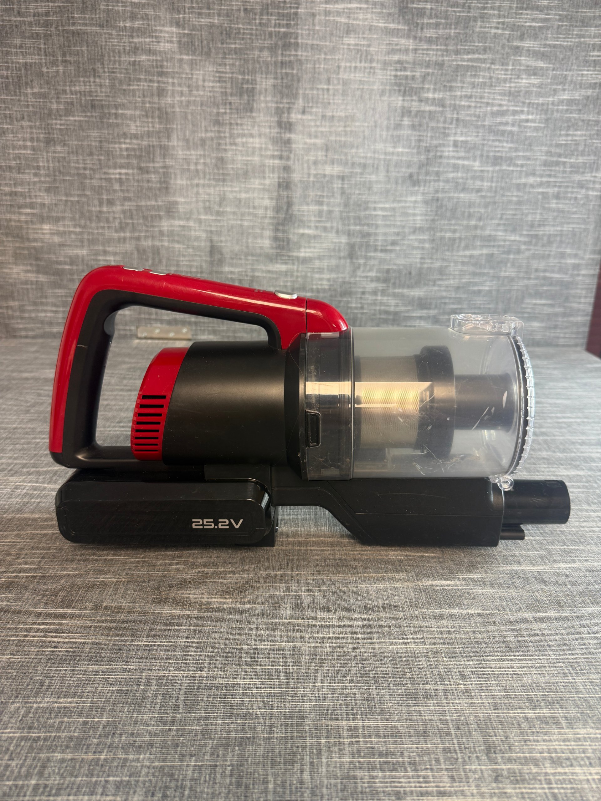 Essentials C150SVC22 25.2V Cordless Handheld Vacuum Cleaner Black Red Portable Dust Cup image 3