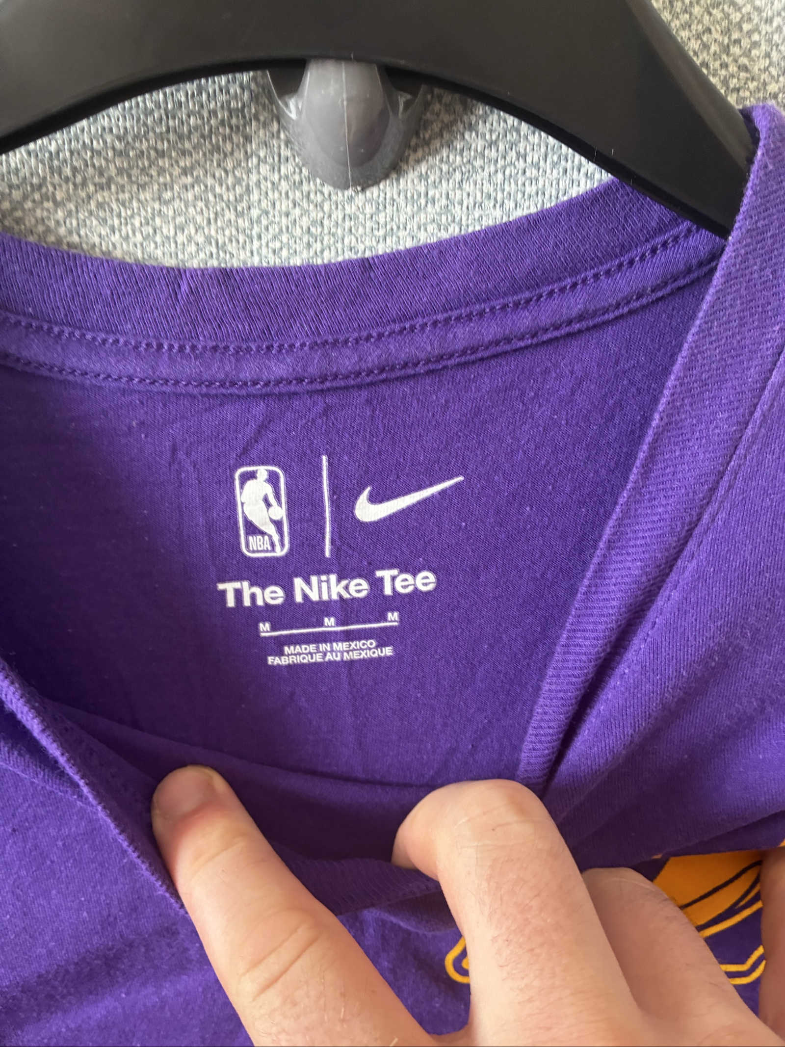 Nike Purple & Yellow Lakers West Nike Tee Medium NBA image 3