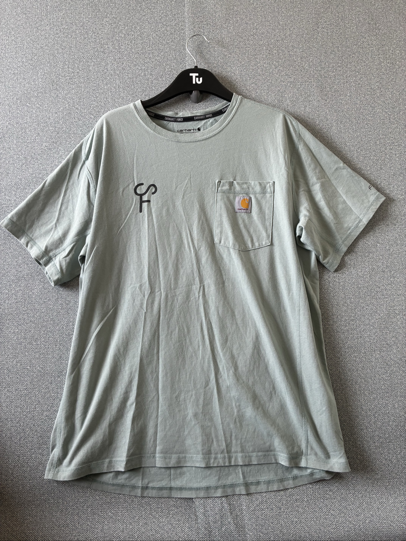 Carhartt Light Green Force Pocket T-Shirt Large Relaxed Fit