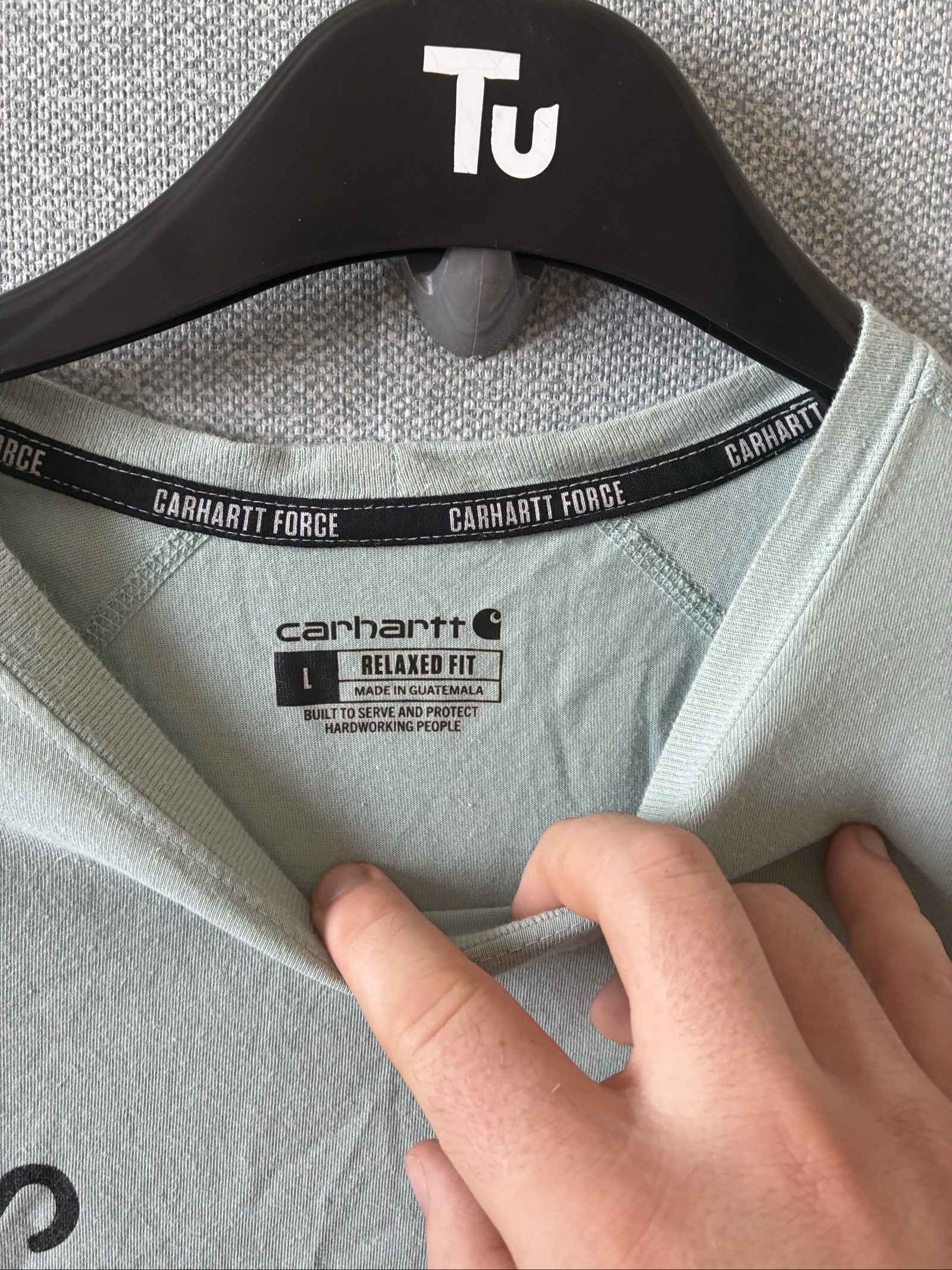 Carhartt Light Green Force Pocket T-Shirt Large Relaxed Fit image 4