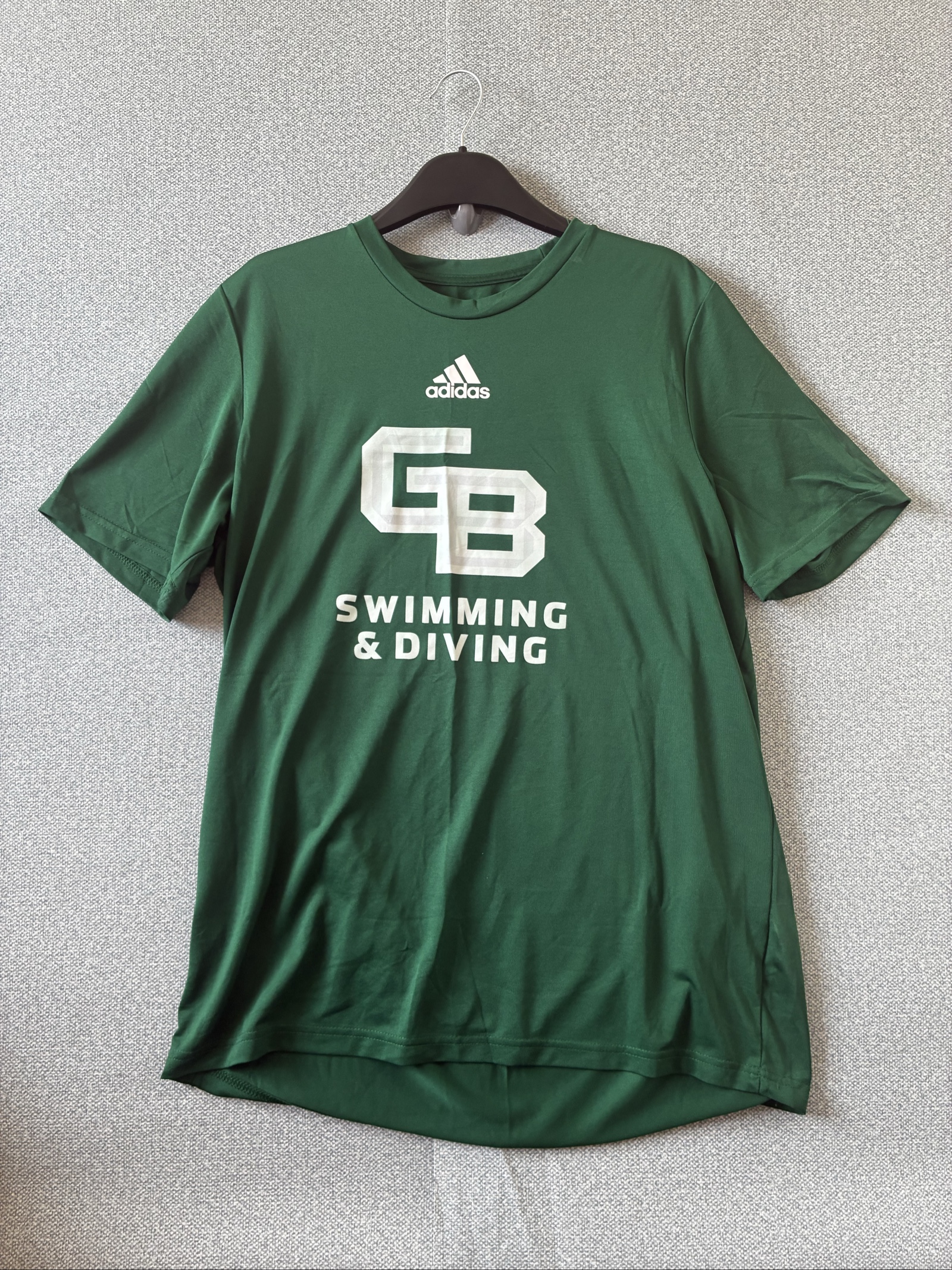 Adidas Green GB Swimming & Diving T-Shirt Medium