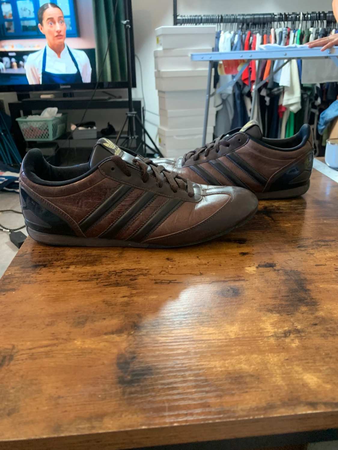 Adidas Originals Baskets Homme Marron & Noir en Cuir - Taille Other image 6
