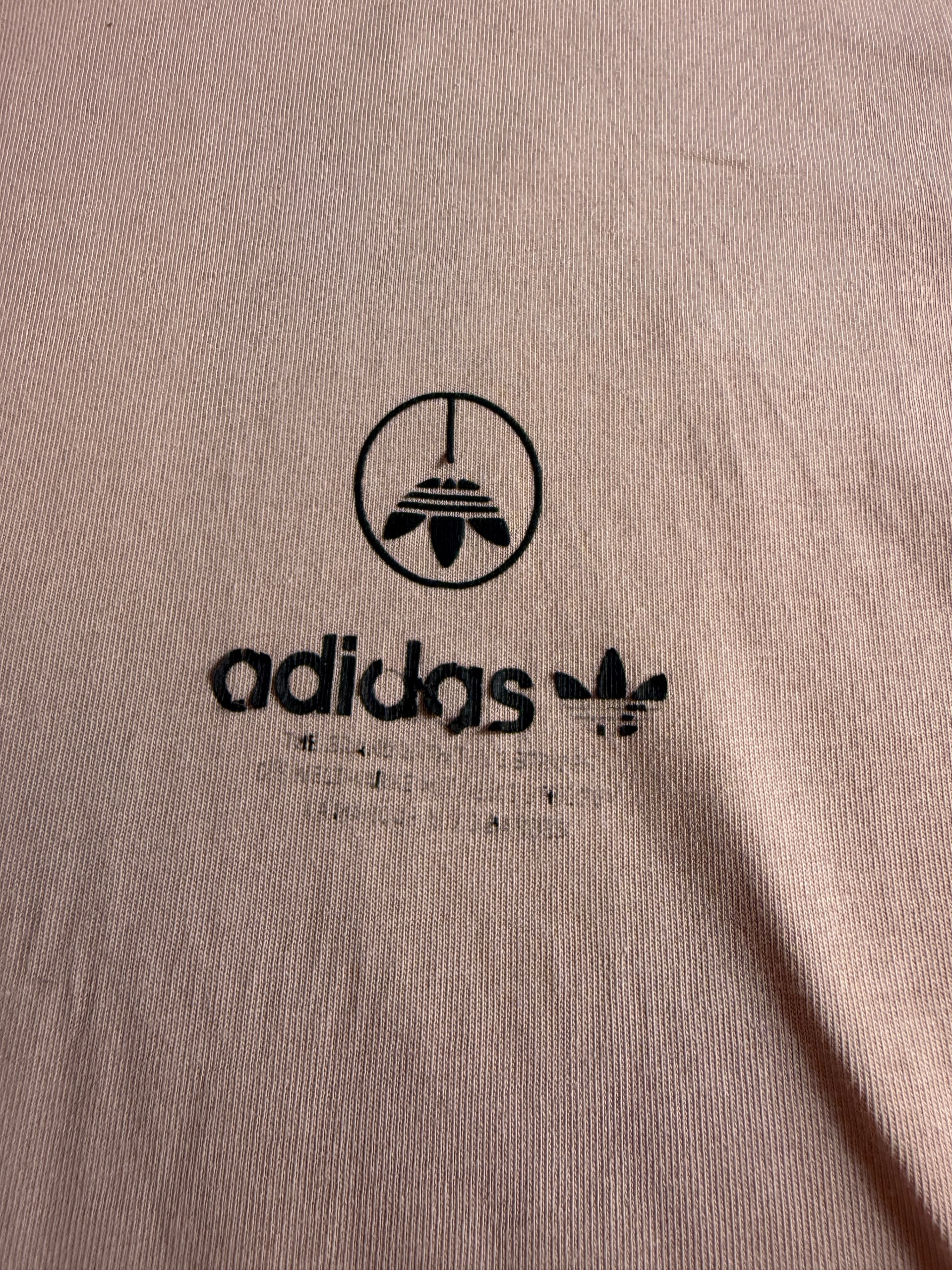 Adidas Women’s Pink Cotton T-Shirt Medium Logo Print image 2