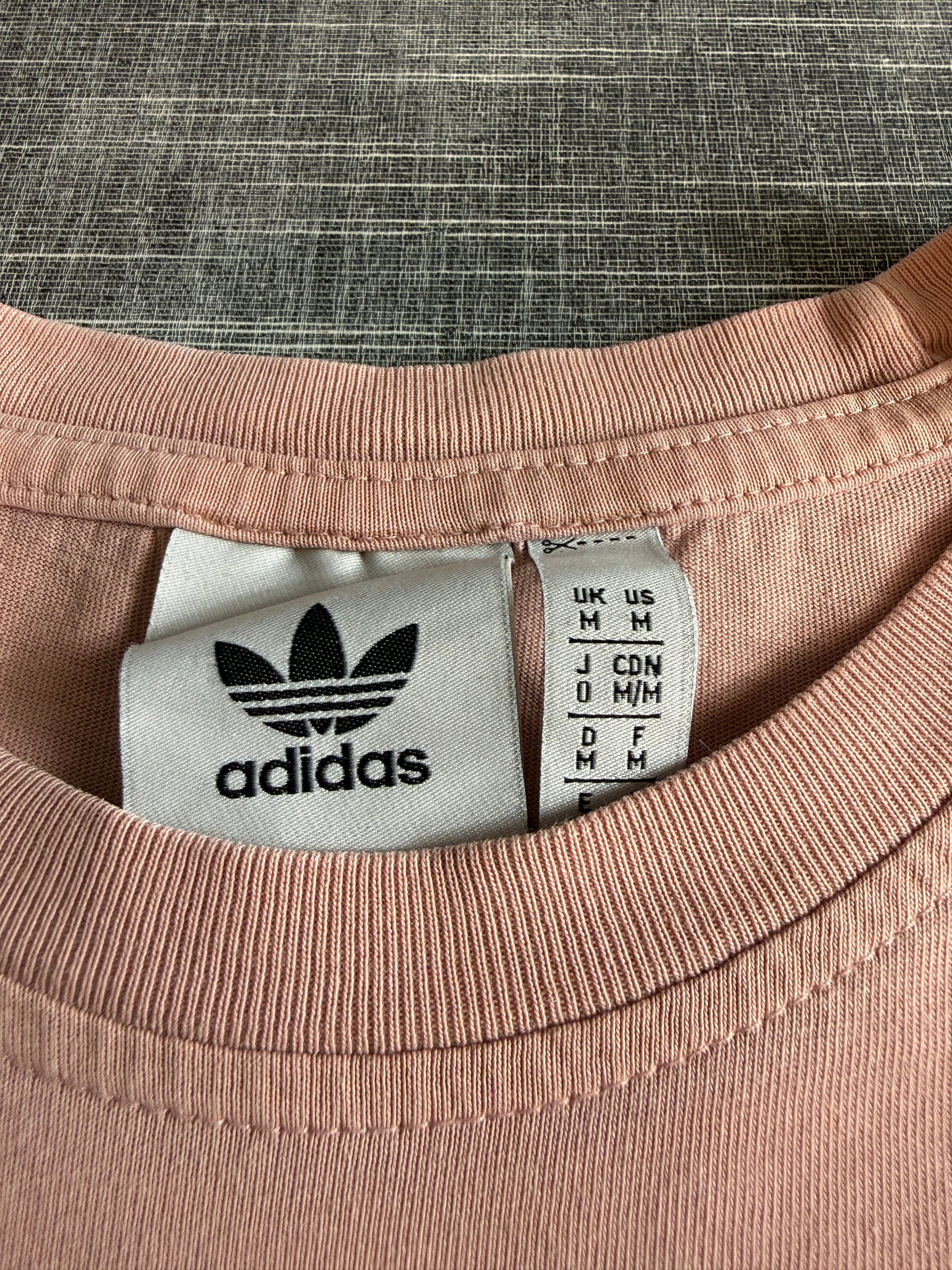 Adidas Women’s Pink Cotton T-Shirt Medium Logo Print image 3