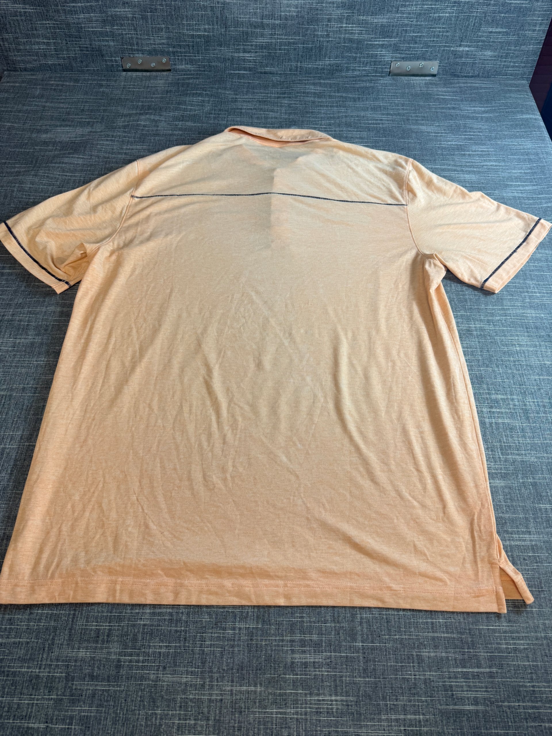 Puma Men’s Polo Shirt XL Peach Short Sleeve Embroidered Logo image 4