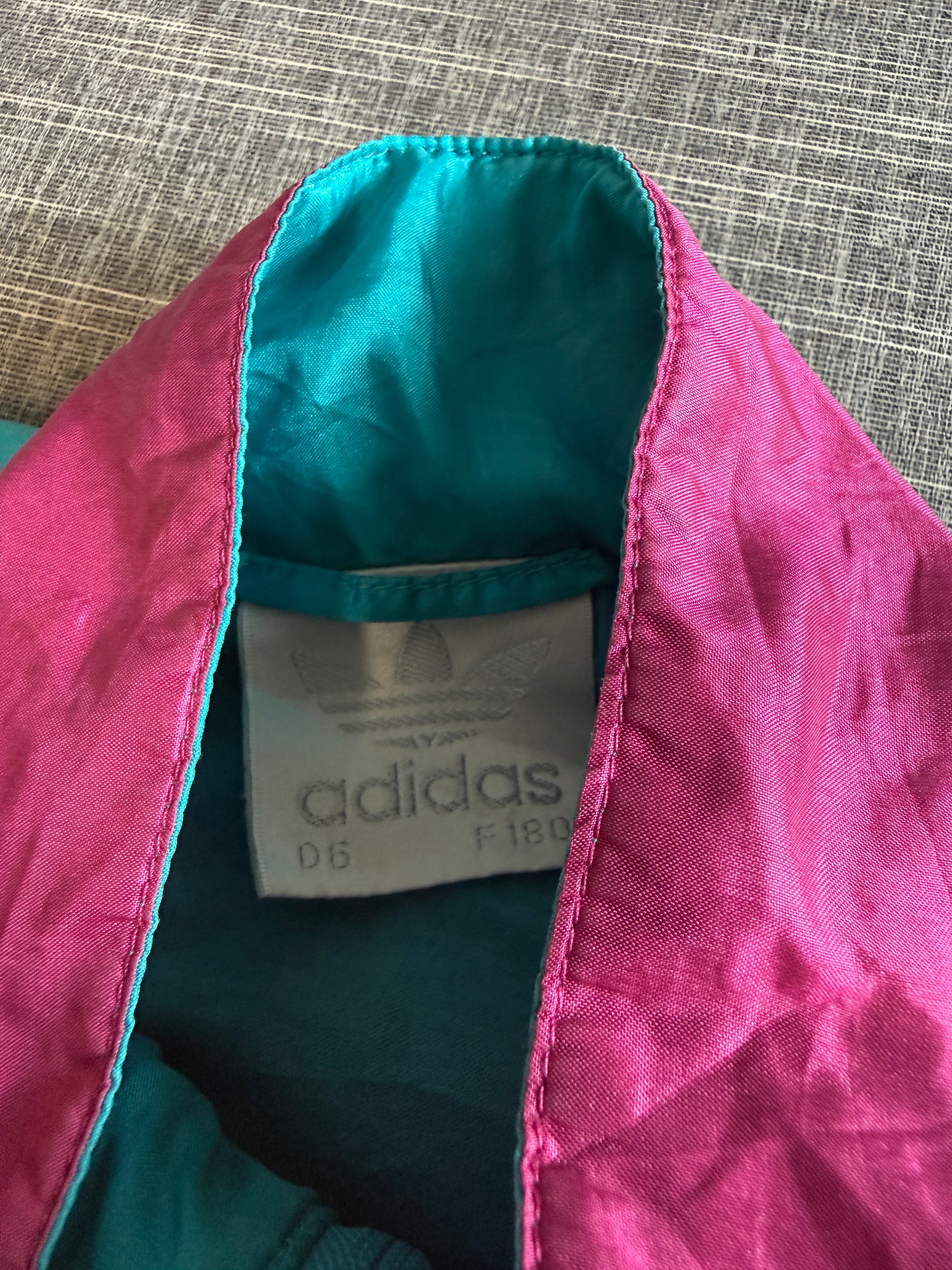Vintage Adidas Unisex Turquoise Blue Purple Pink Track Jacket Medium/Large image 4
