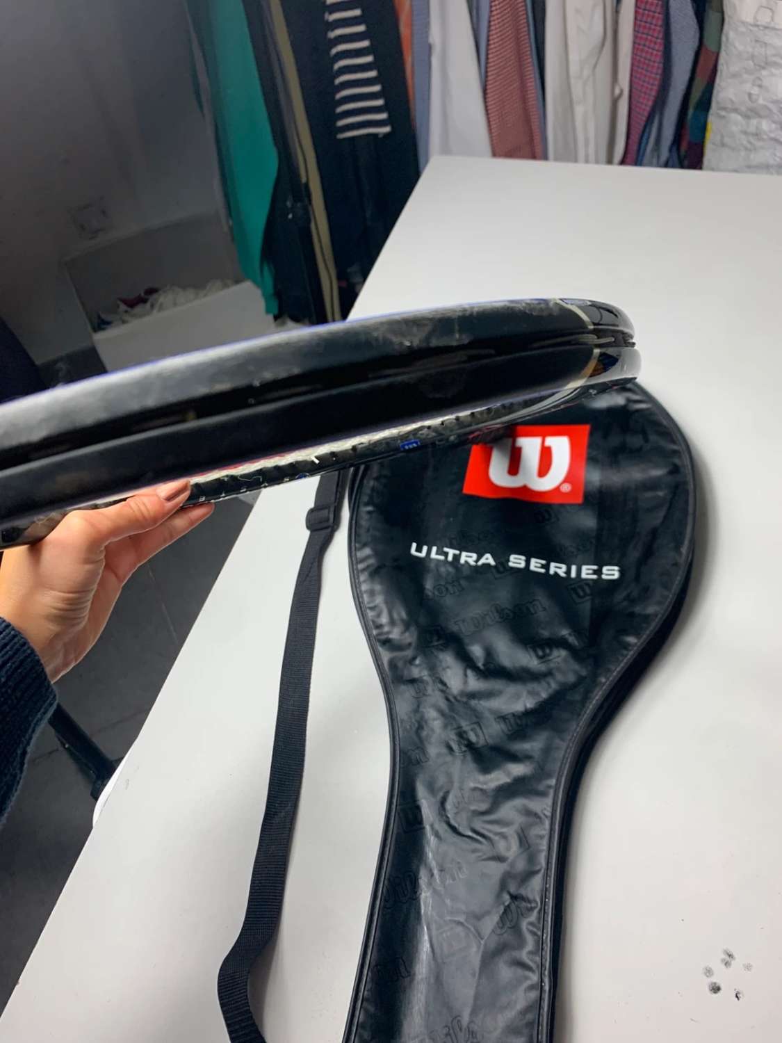 Wilson Ultra Pro Graphite Raquette de Tennis Noir & Bleu avec Housse Ultra Series image 8